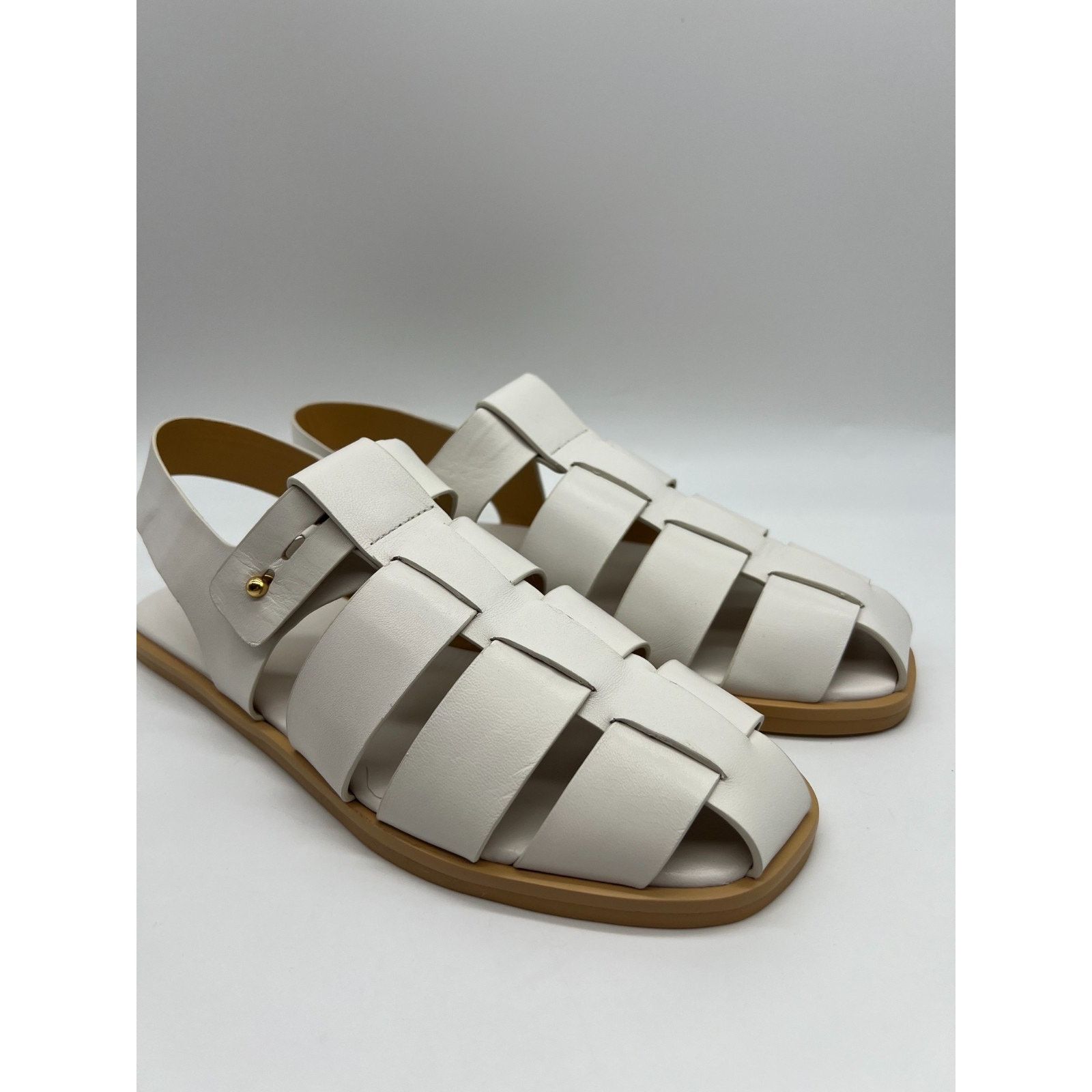 Mercedes-Benz Mercedes Castillo Kailey Caged Fisherman White Womens Size 9 Size US 9 / IT 39 - 11 Thumbnail