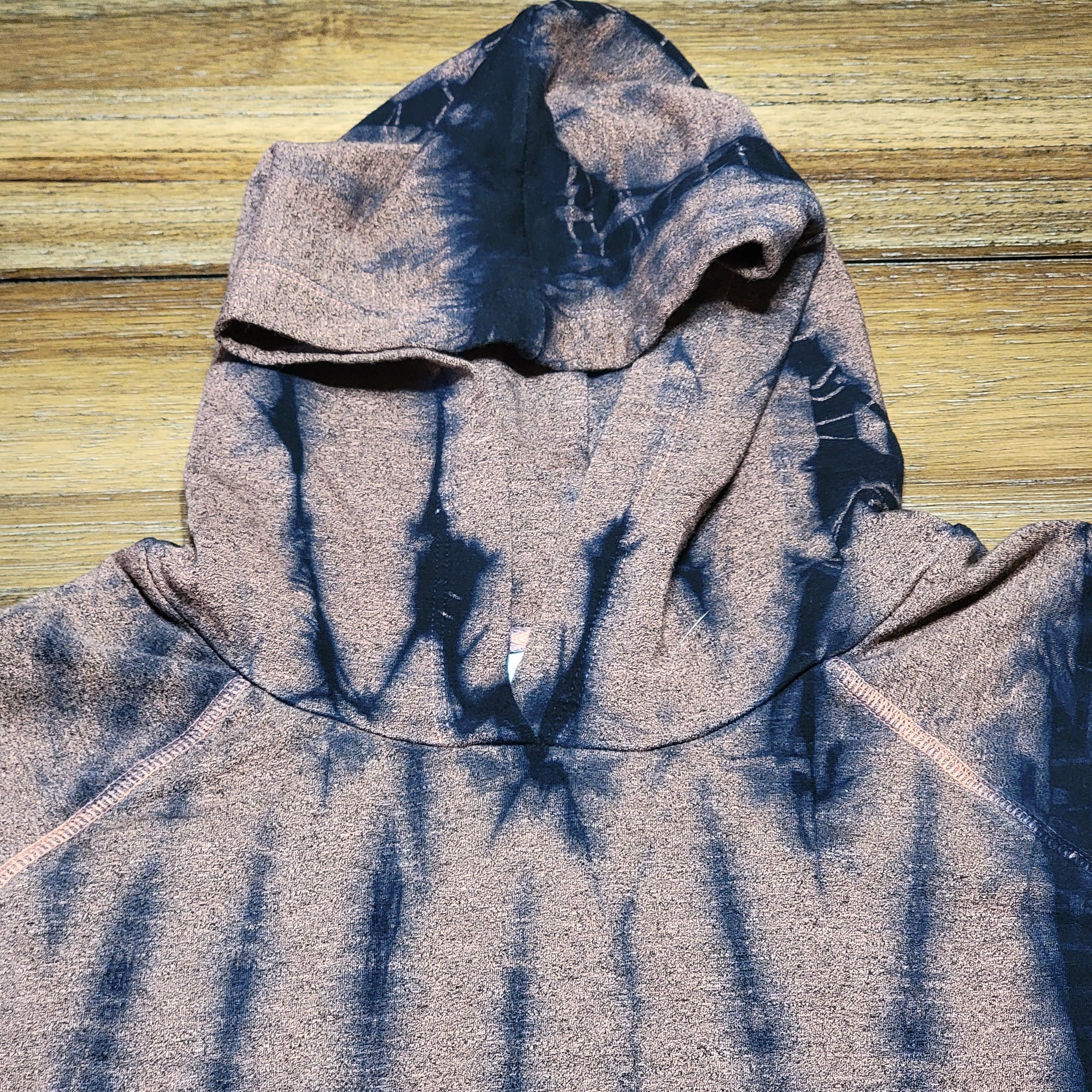 Sundry Sundry LS Brown/Black Tie Dye Crop Hoodie Tee - Size 2 Size M / US 6-8 / IT 42-44 - 2 Thumbnail