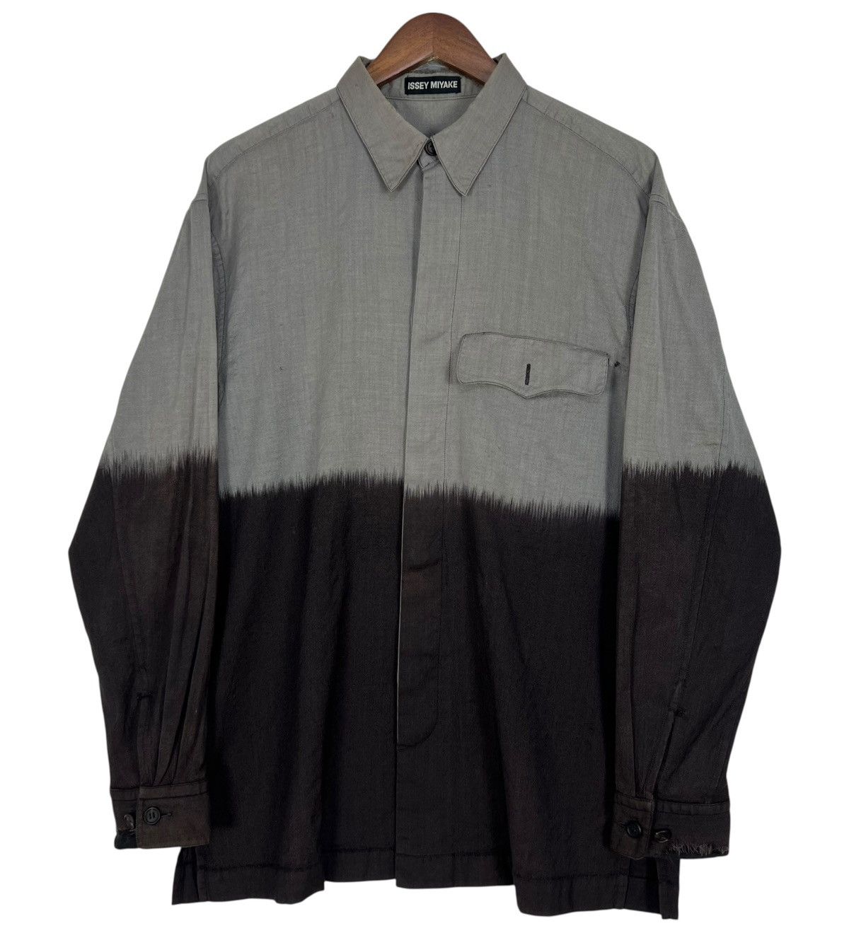 Vintage Issey Miyake SS01 Dip Dye Gradient Distressed Shirt