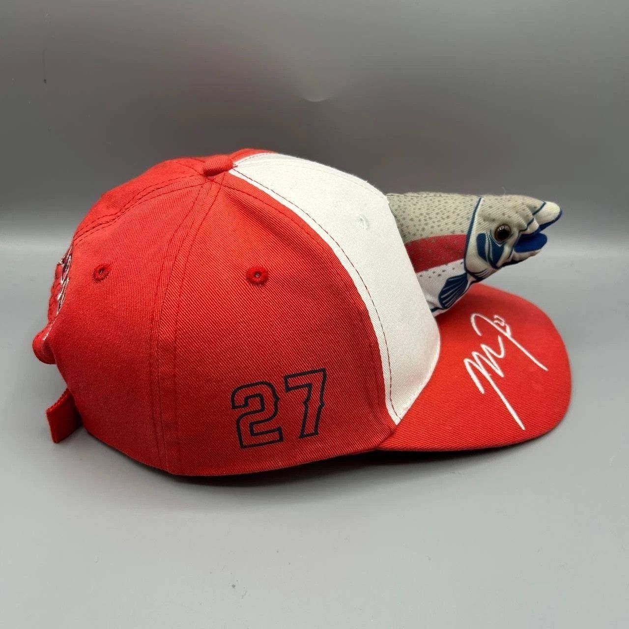 Other Los Angeles Angels #27 Mike Trout Fish Hat Kloanz Stap Back Size ONE SIZE - 5 Thumbnail