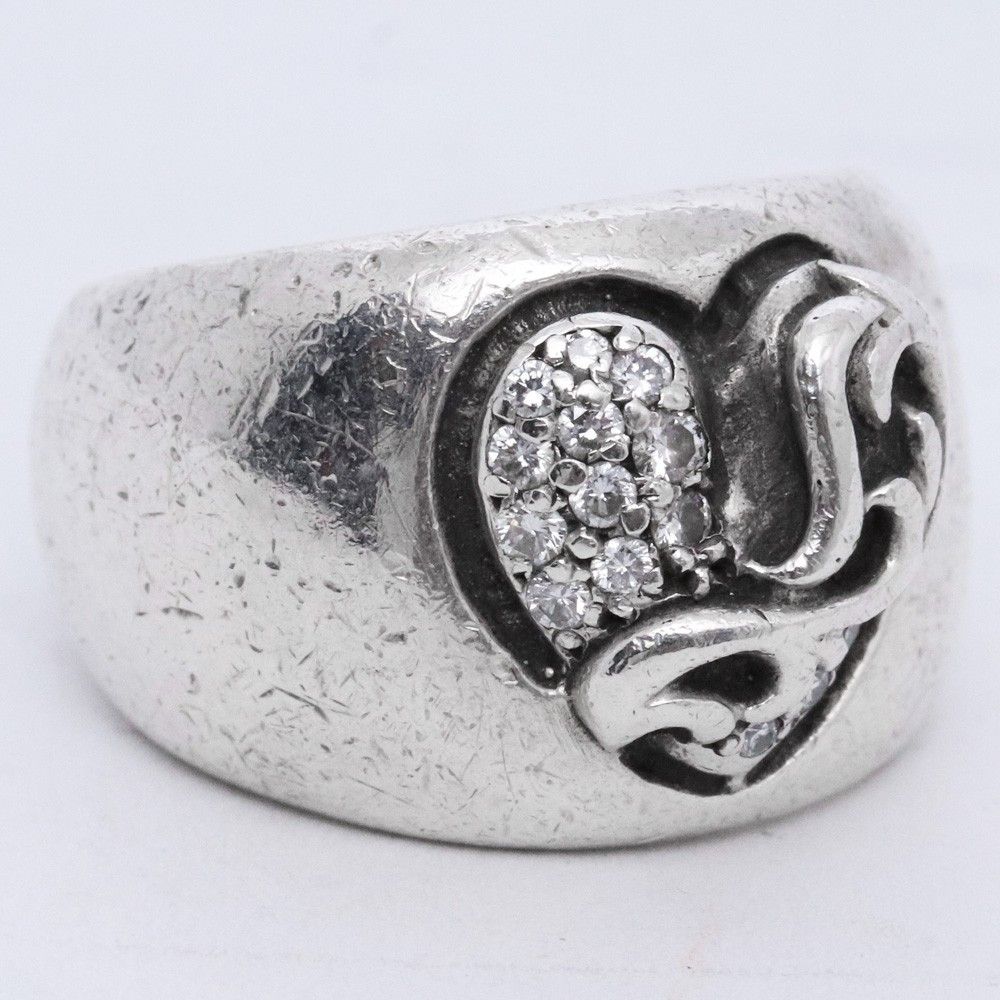 Chrome Hearts Pavé Diamond K&T Ring | Grailed