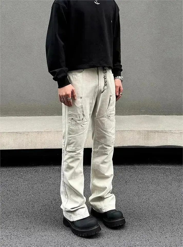 Japanese Brand Straight leg multi pocket flared jeans Size US 32 / EU 48 - 1 Thumbnail