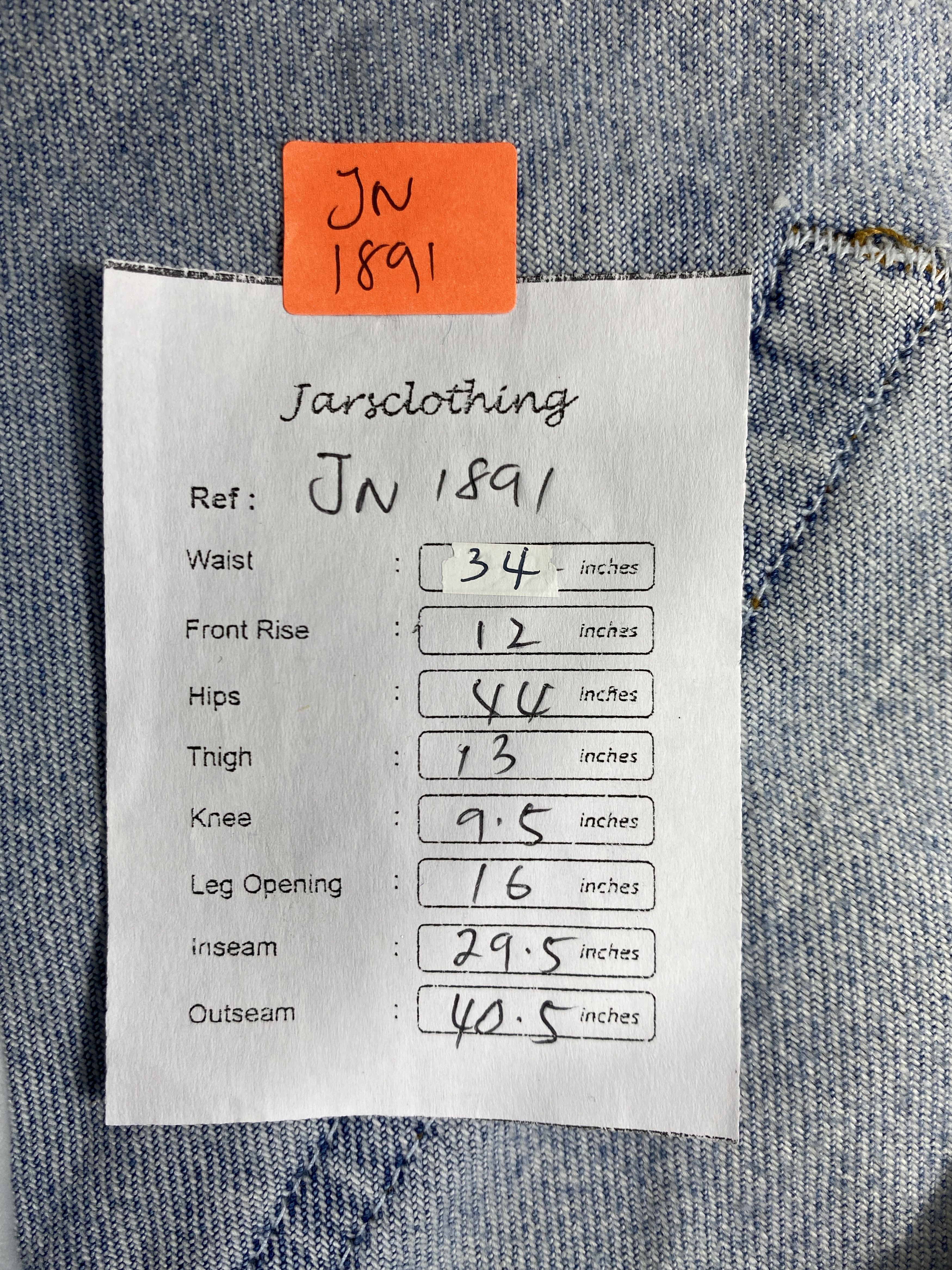 Levi's Light Blue Wash Vintage Levi's 550 34x29.5 Denim -JN1891 Size US 34 / EU 50 - 8 Thumbnail