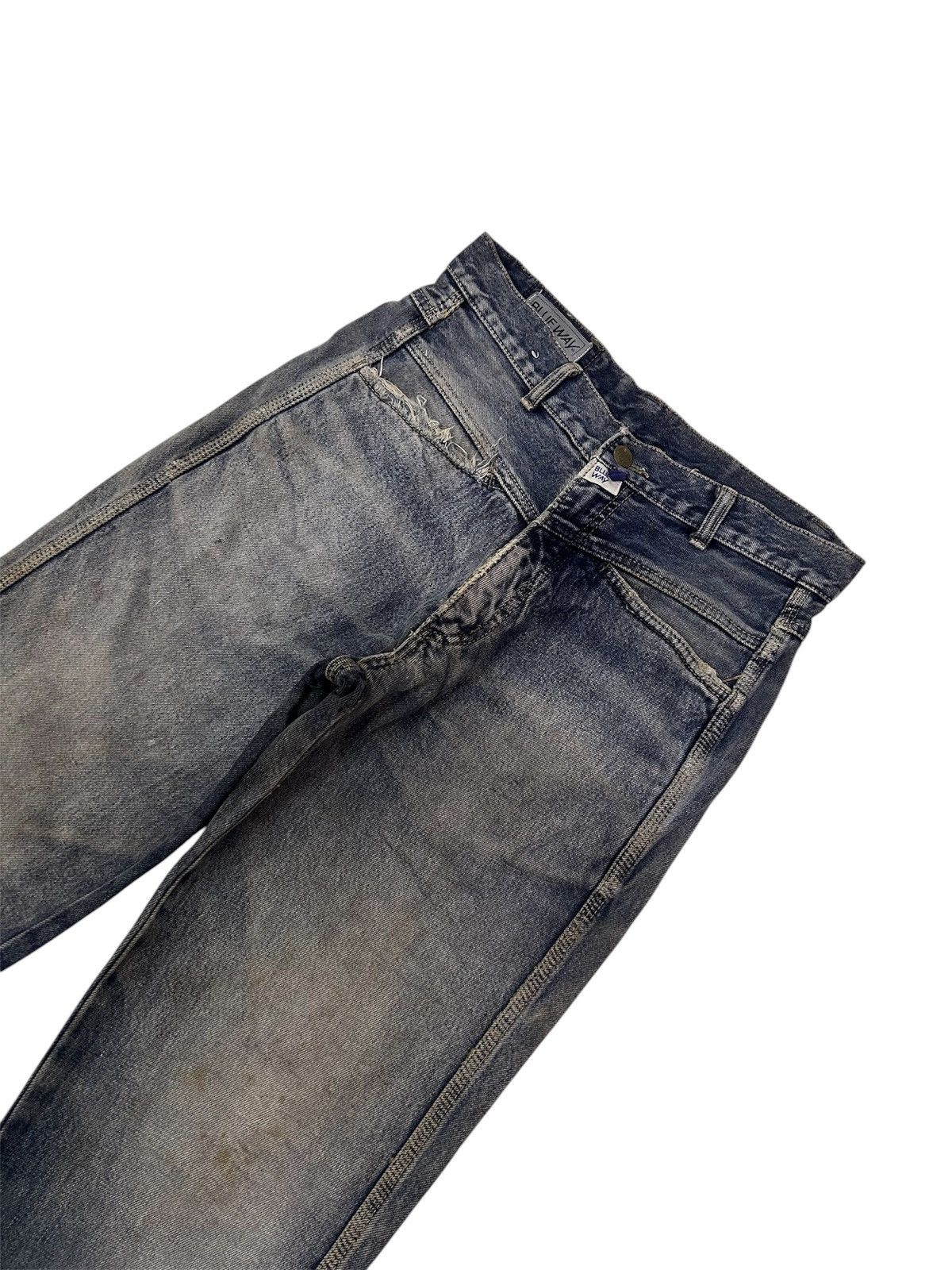 Blue Blue Japan × Japanese Brand × Vintage 💥Vintage Japanese Denim Blue Way Mud Wash Jeans Size US 30 / EU 46 - 4 Thumbnail