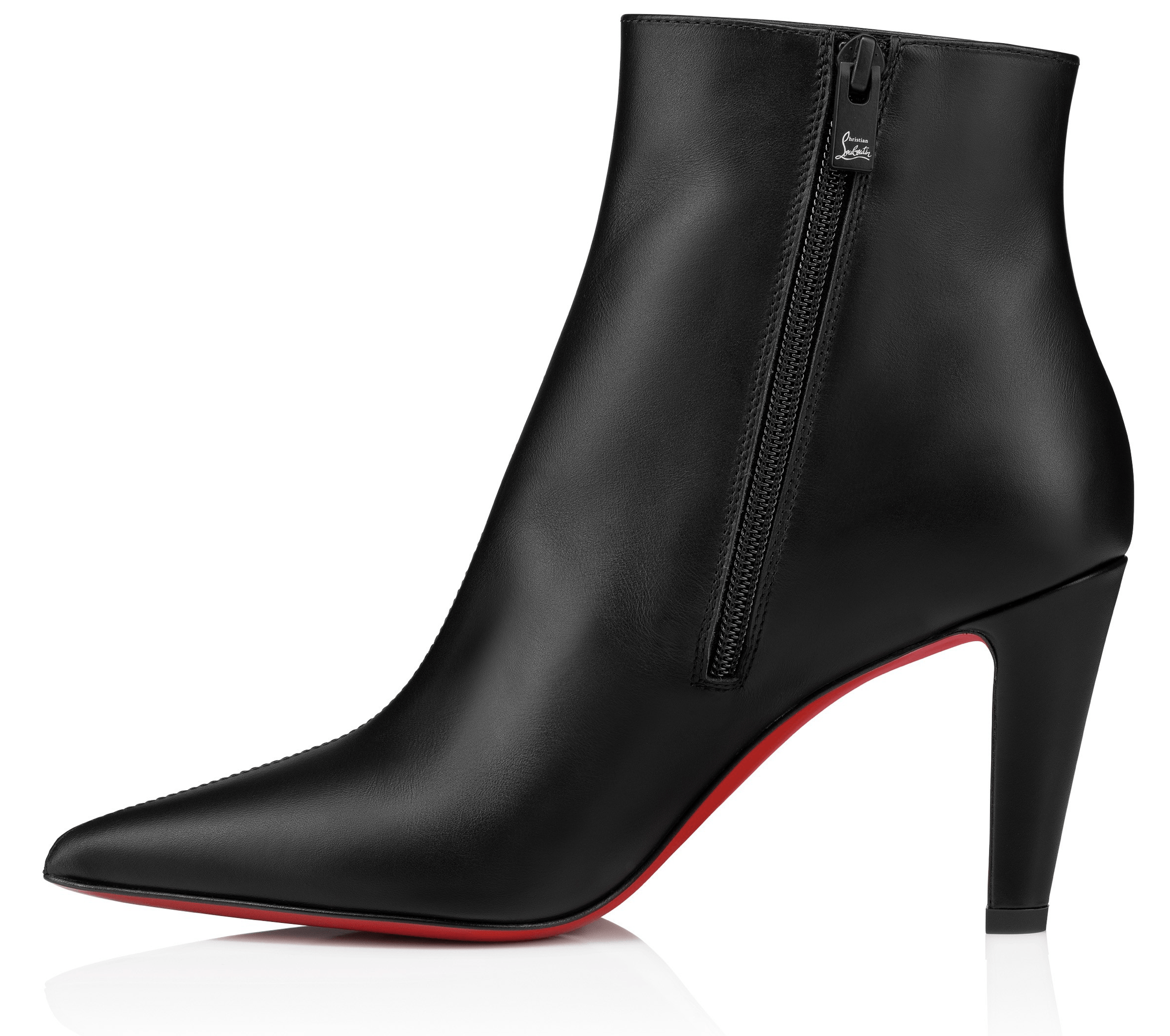 Christian Louboutin Vibella Booty 85 Black Calf Leather Pointed Heel Bootie 39 Size US 9 / IT 39 - 8 Thumbnail