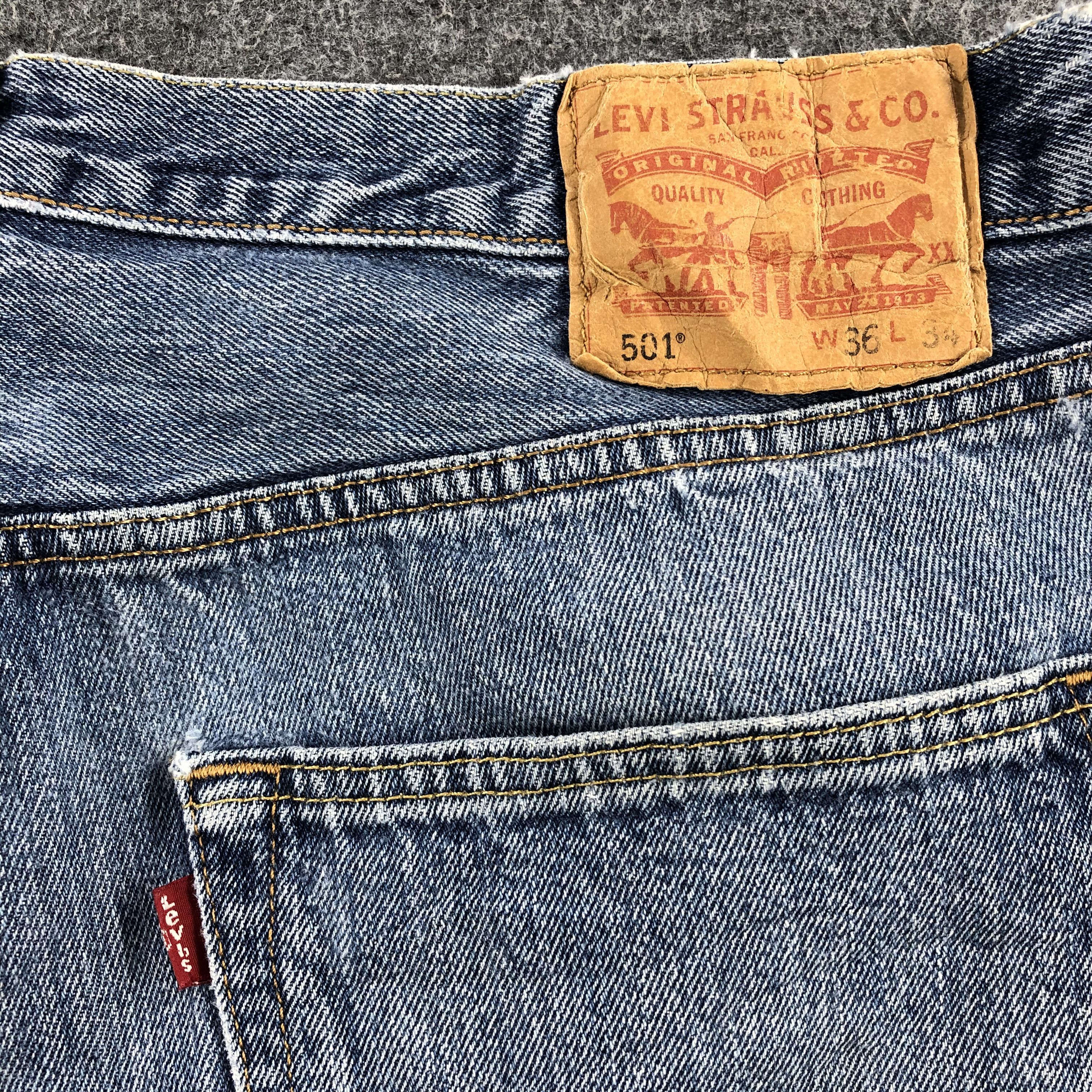 Levi's × Vintage Vintage Distress Levis 501 Jeans-JM1121 Size US 37 - 7 Thumbnail