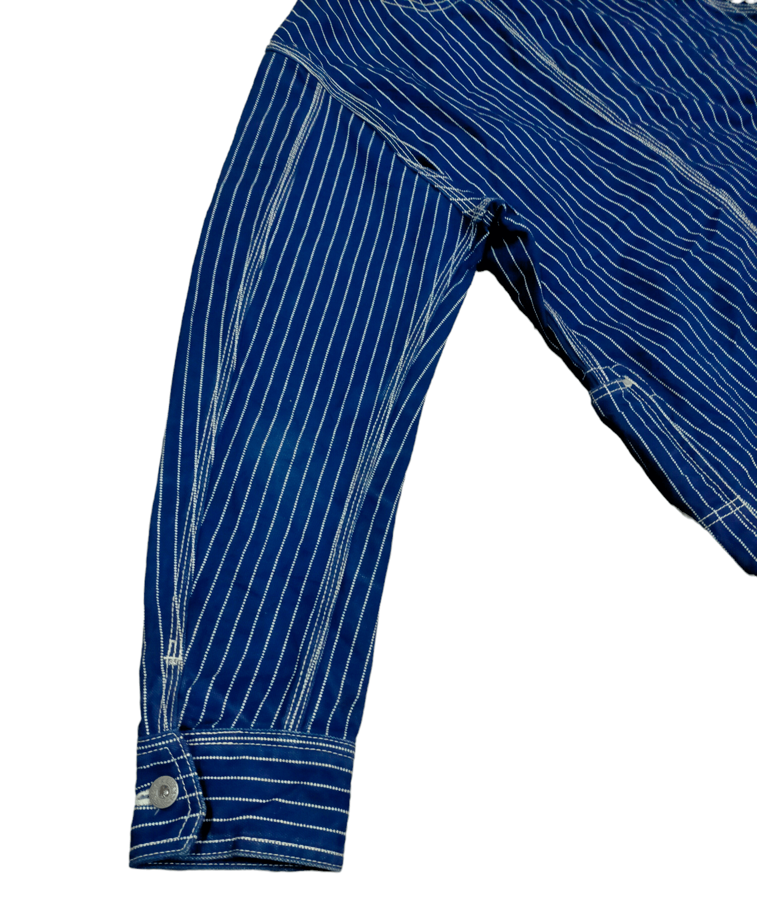 Japanese Brand Houston Wabash Chore Jaket Stripe Denim Made in Japan Size US M / EU 48-50 / 2 - 11 Thumbnail