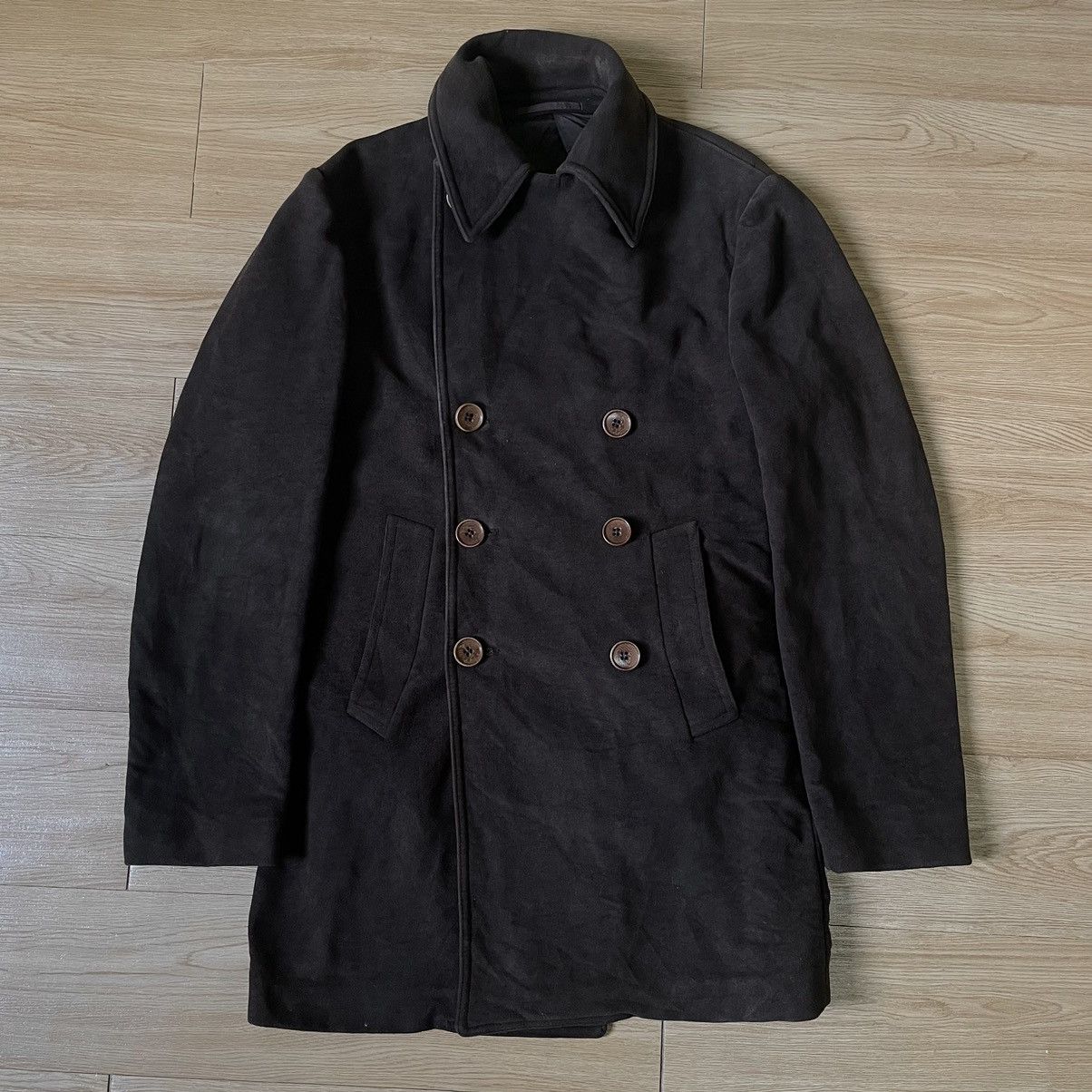 Armani Collezioni 🇮🇹 ARMANI COLLEZIONI ITALY ARCHIVE DOUBLE BREASTED SUEDE COAT Size US M / EU 48-50 / 2 - 6 Thumbnail