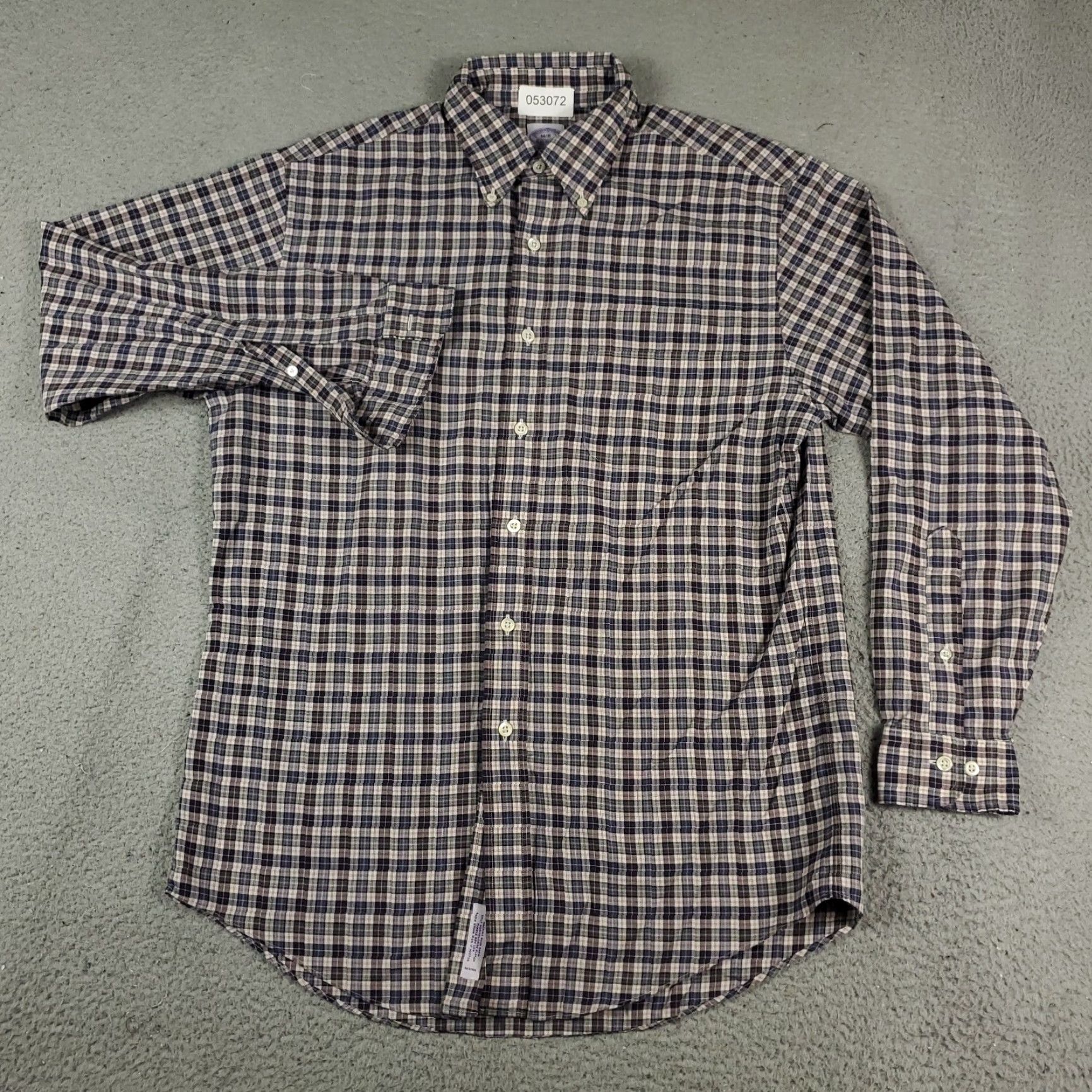 Brooks Brothers Brooks Brothers Shirt Mens Medium Blue Plaid Casual Button Up Long Sleeve Size US M / EU 48-50 / 2 - 2 Thumbnail