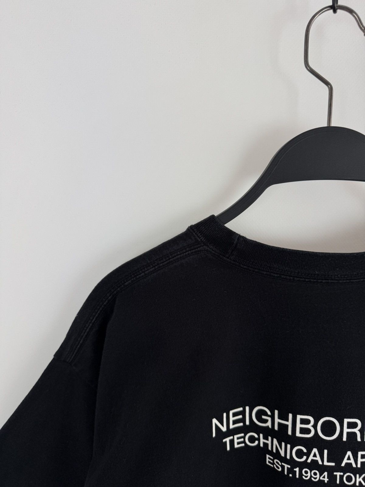 Neighborhood Neighborhood Distortion Logo Black T-Shirt Size US M / EU 48-50 / 2 - 10 Thumbnail