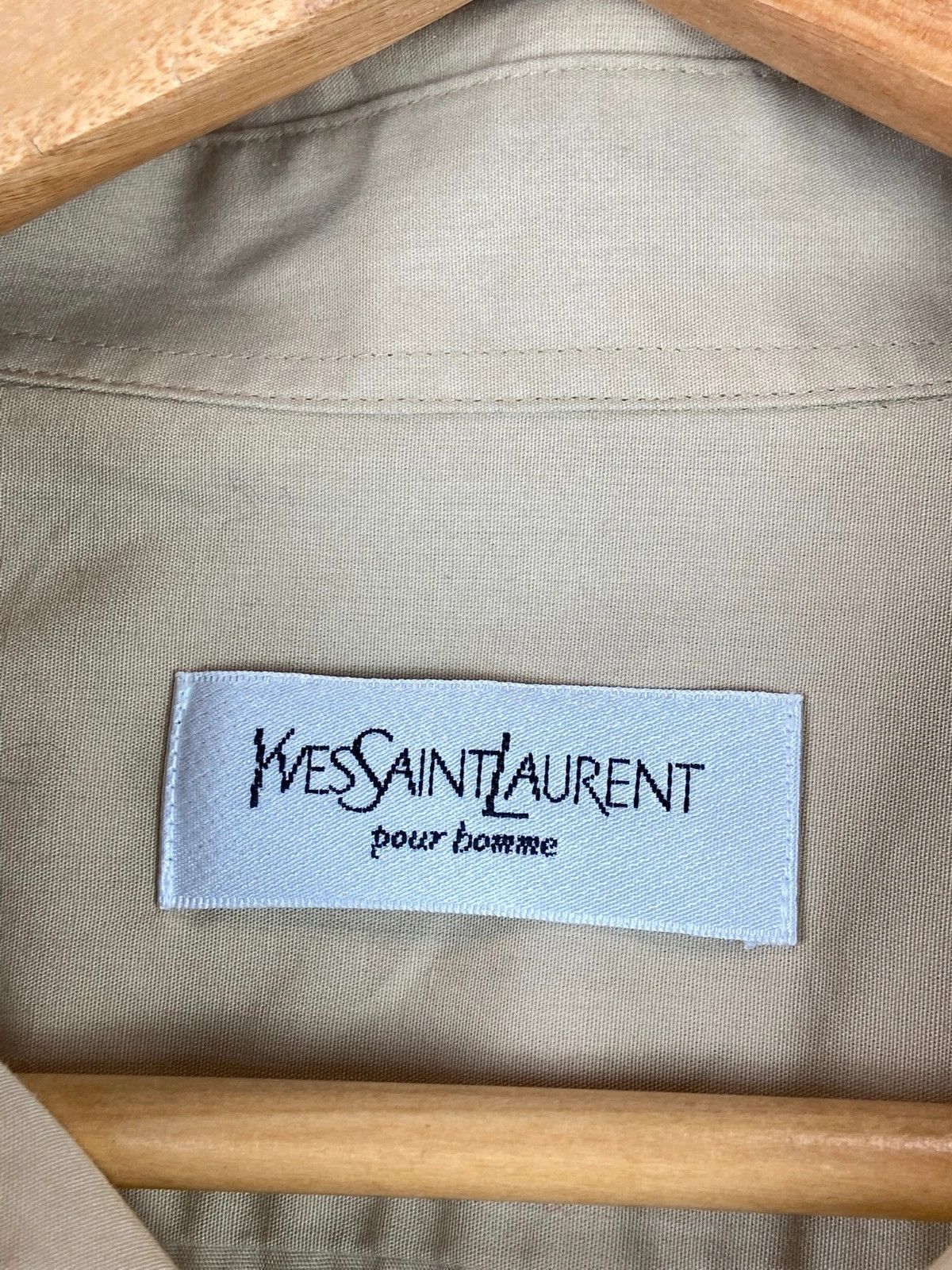 Yves Saint Laurent Yves Saint Laurent YSL beige shirt vintage designer Size US XL / EU 56 / 4 - 3 Thumbnail
