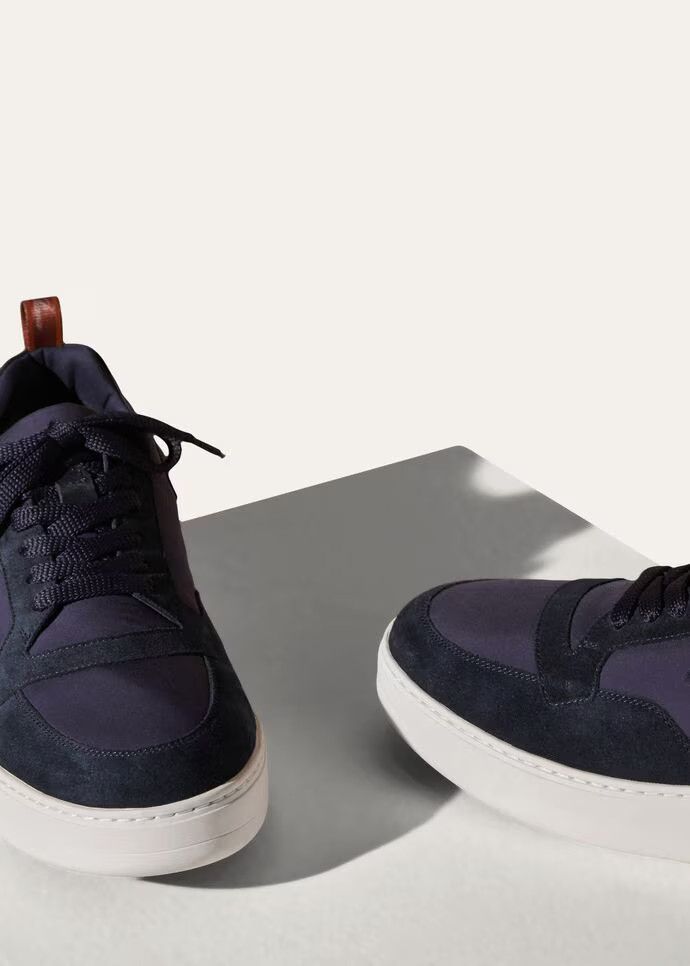 Loro Piana o1srvl11e0825 Low-Top Sneakers in Navy Blue Size US 9 / EU 42 - 4 Thumbnail
