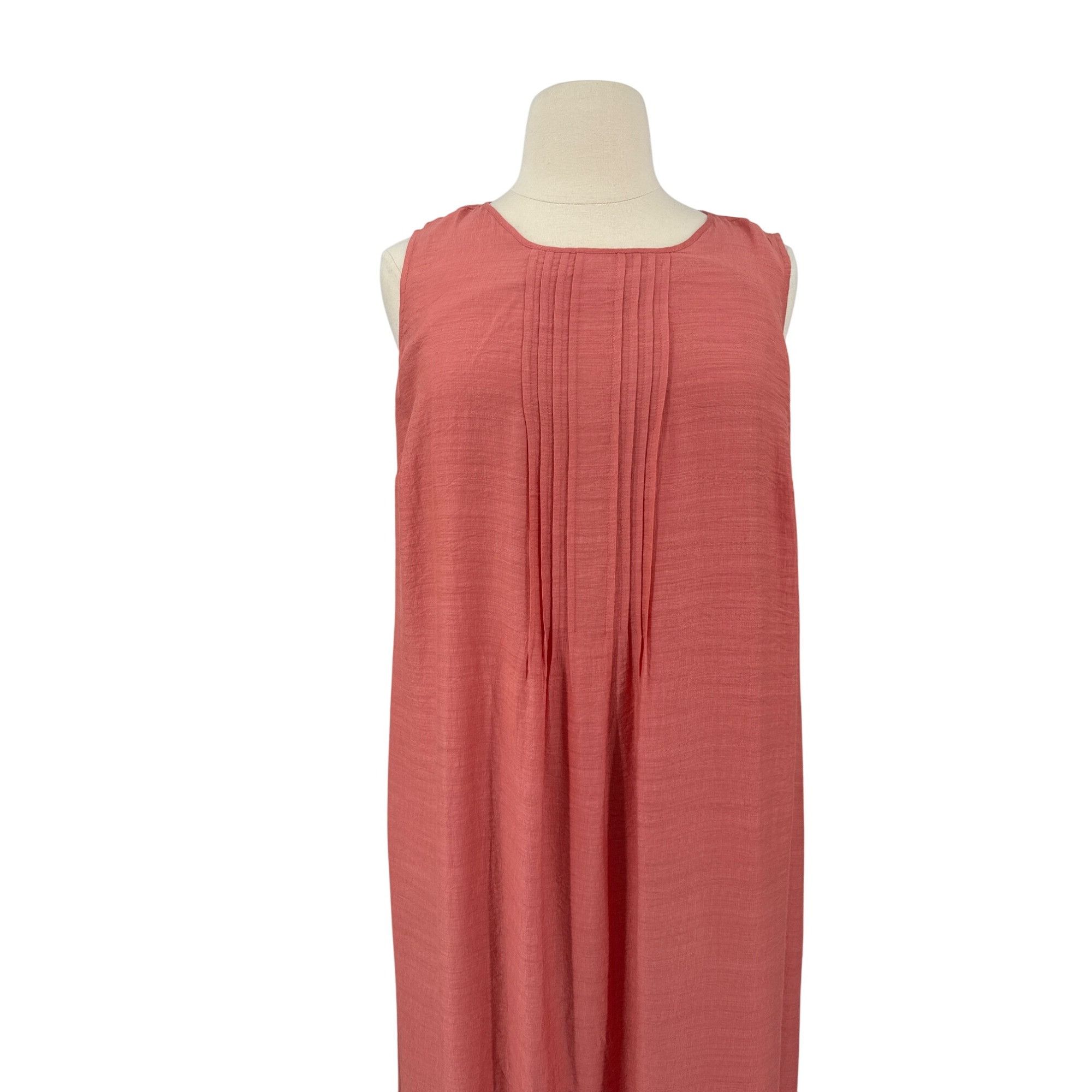 J. Jill J. Jill Pintucked A-Line Maxi Dress in Sunset Coral- NWT Size XL / US 12-14 / IT 48-50 - 6 Thumbnail
