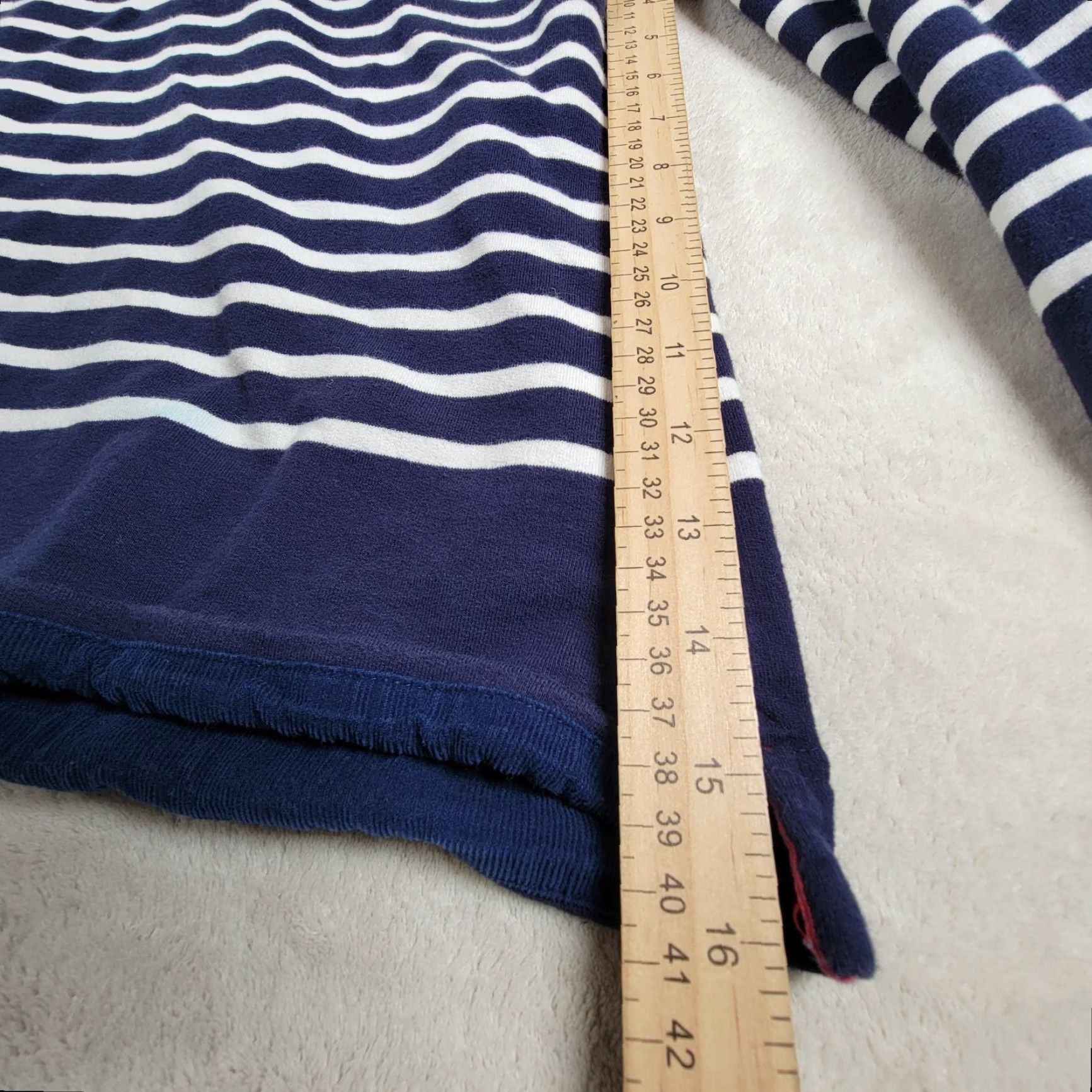 Vintage Joules Sweatshirt Striped Mock Neck Navy Blue Pullover 6 Women Regular Size Comfort Breathable Stretch Size M / US 6-8 / IT 42-44 - 6 Thumbnail