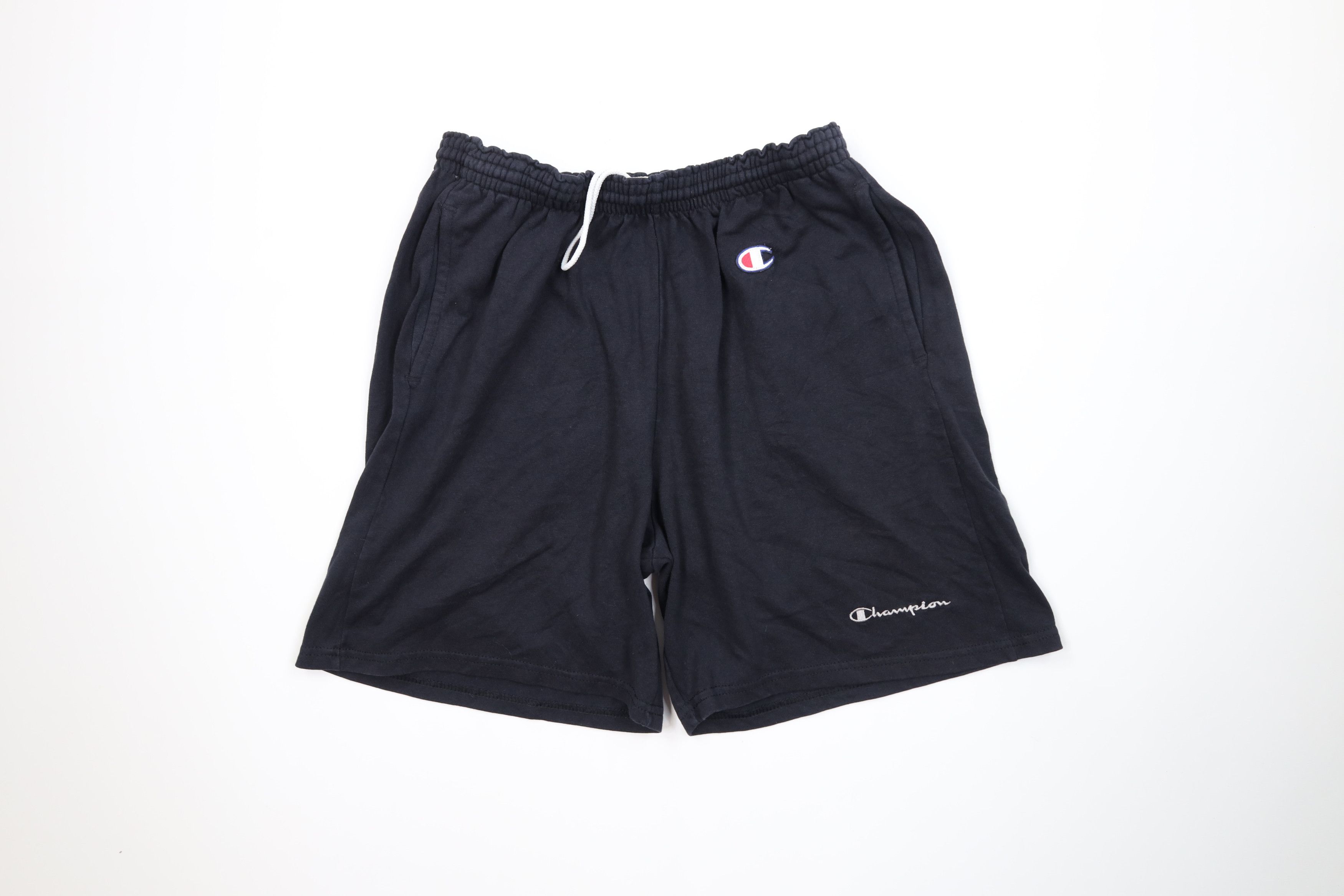 Champion Vintage 90s Champion Above Knee Heavyweight Shorts Black Size US 36 / EU 52 - 1 Thumbnail