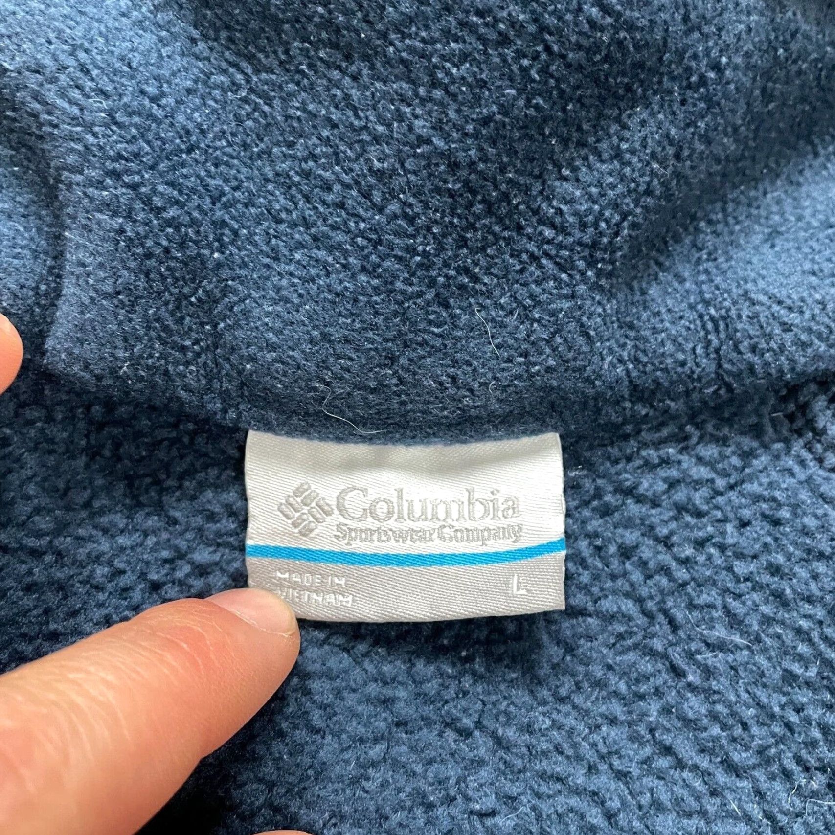 Vintage Columbia Benton Springs Fleece Jacket Womens Large Blue Full Zip Pockets Outdoor Jacket Size L / US 10 / IT 46 - 3 Thumbnail