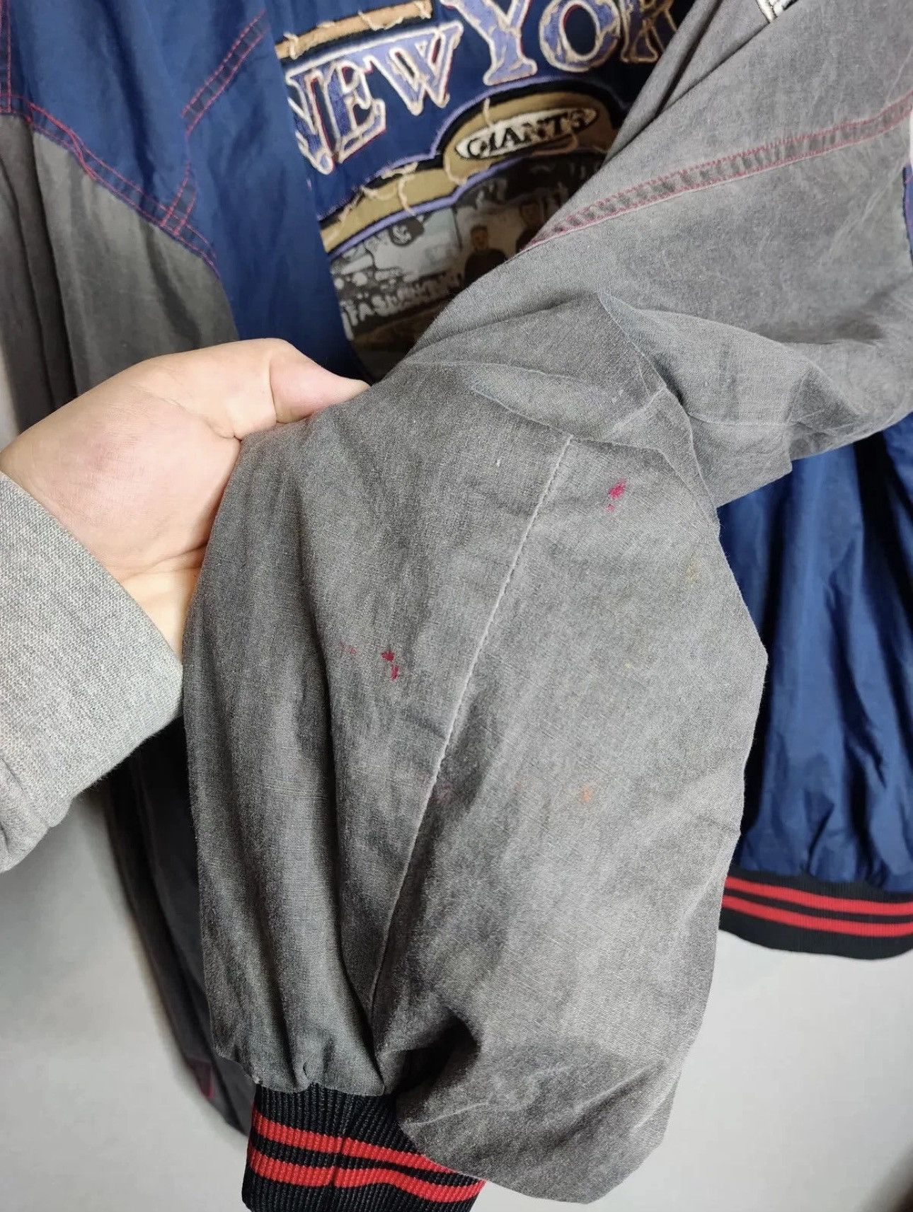 NFL NFL New York Giants Throwbacks Vintage Bomber Jacket Size US XL / EU 56 / 4 - 16 Thumbnail