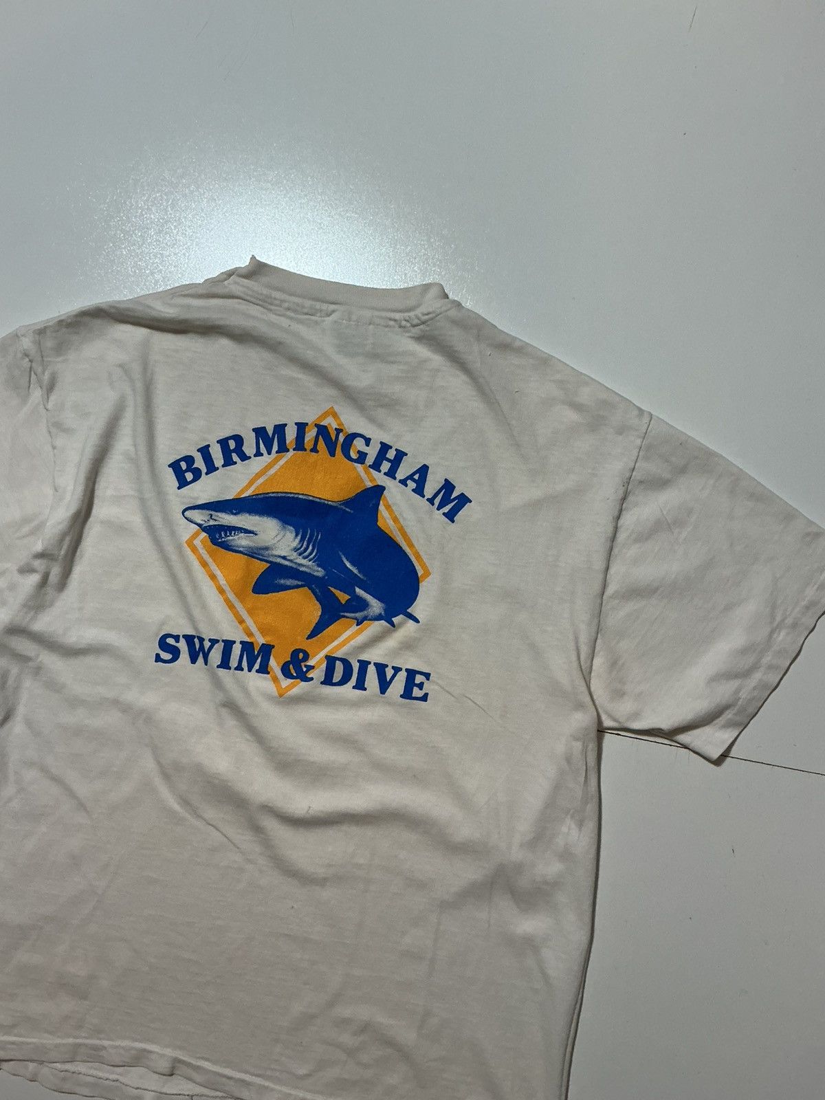 Vintage Vintage Hanes Beefy T Birmingham Shark Single Stitch T-Shirt Size US L / EU 52-54 / 3 - 5 Thumbnail