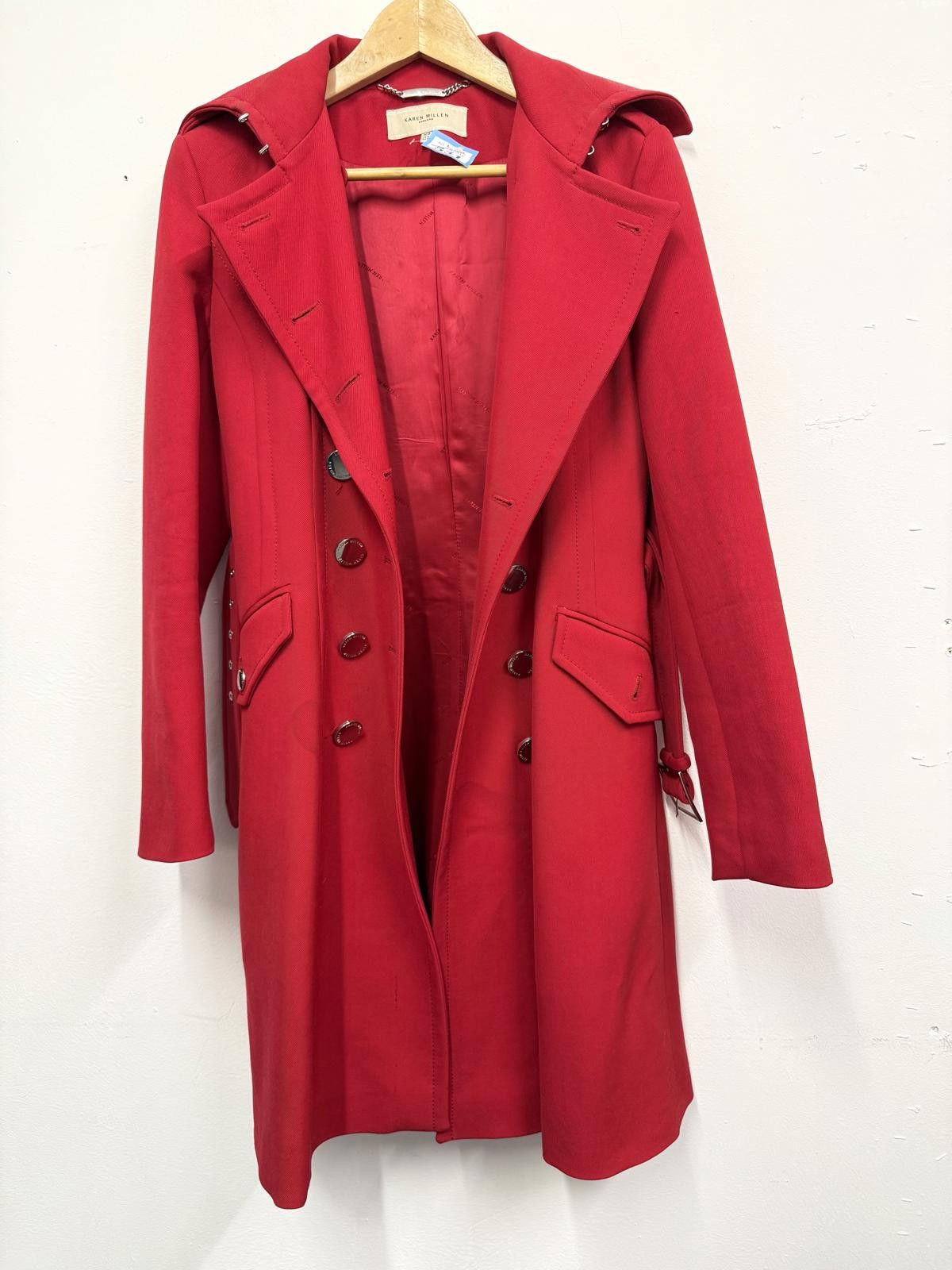 Other Karen Millen Red Wool Blend Double Breasted Coat UK 10 Size M / US 6-8 / IT 42-44 - 1 Thumbnail