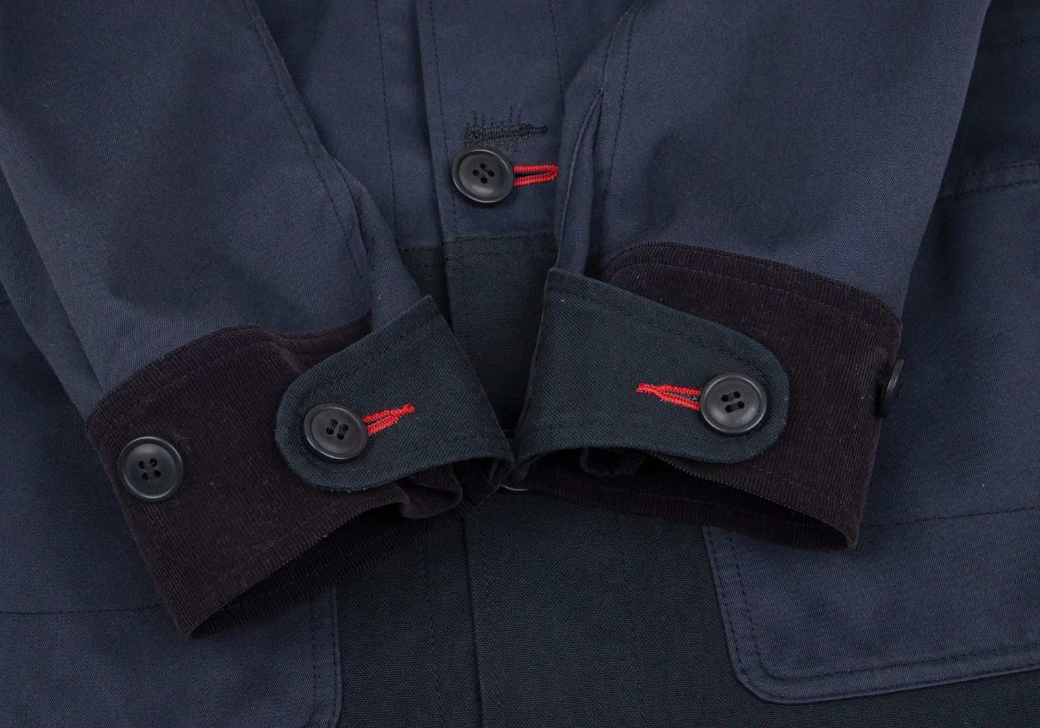 Junya Watanabe Color Block Hoodie Coverall in Navy, Size XS Size US XS / EU 42 / 0 - 8 Thumbnail