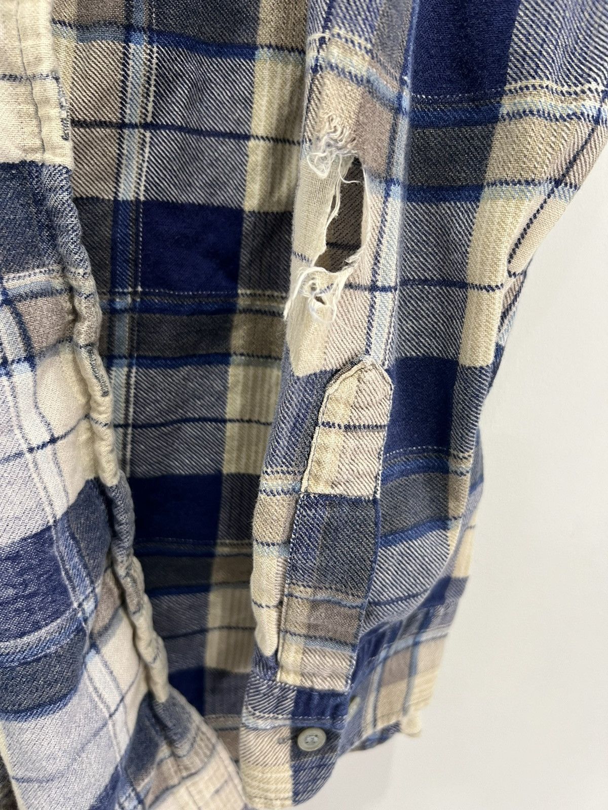 Japanese Brand Vintage 80s 90s Big Yank Flannel shirt button thrashed Size US XL / EU 56 / 4 - 5 Thumbnail