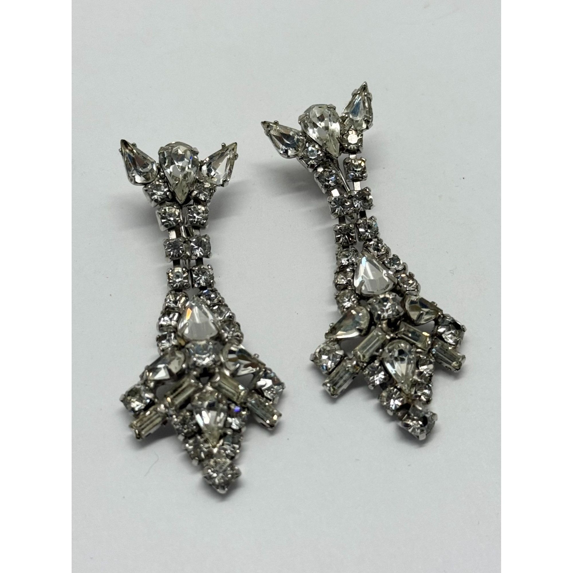 Vintage Vintage rhinestone dangle drop earrings Size ONE SIZE - 3 Thumbnail