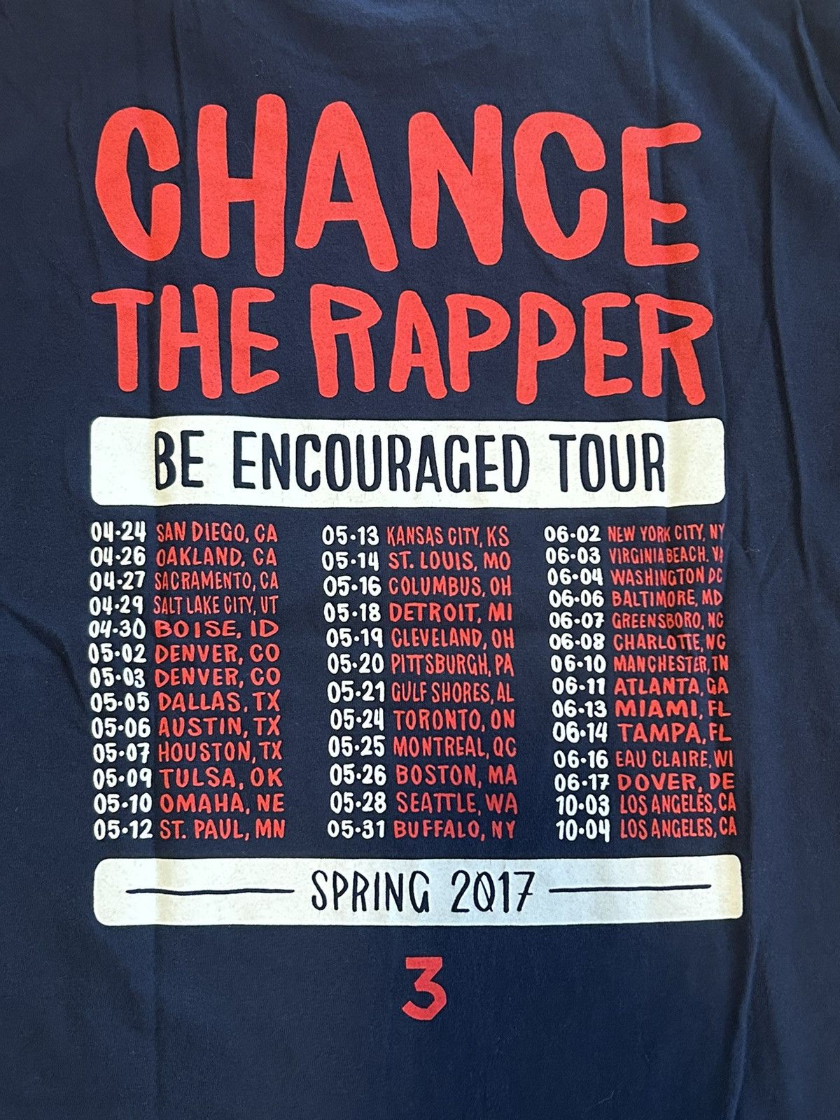 Chance The Rapper Chance the Rapper Be Encouraged Tour Tee Size US L / EU 52-54 / 3 - 4 Thumbnail