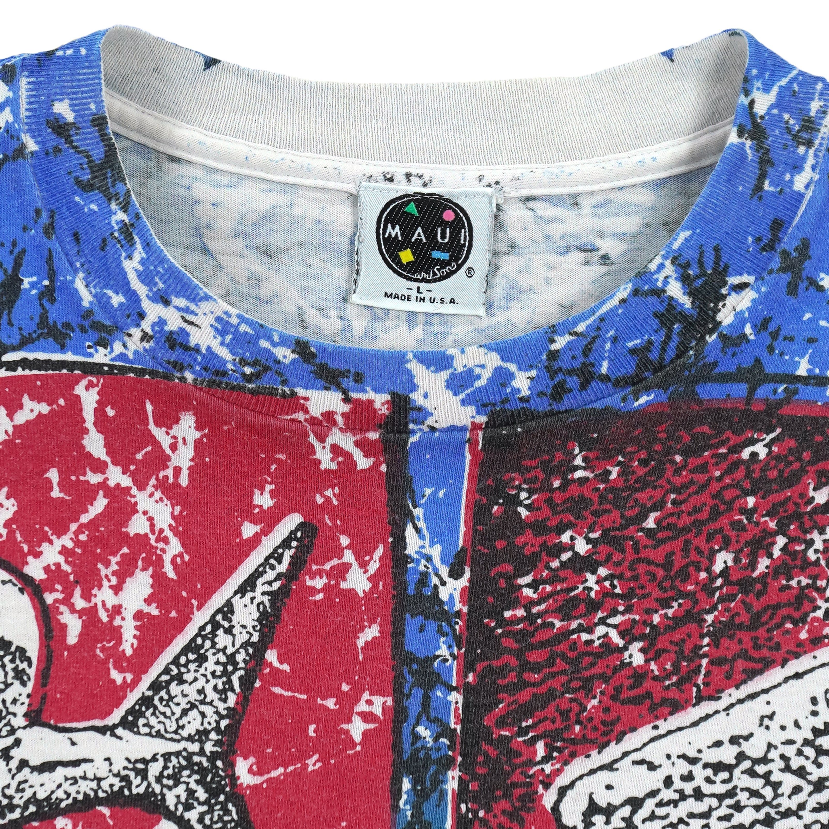 Vintage (Maui and Sons) - Sharks All Over Print T-Shirt 1994 Size US L / EU 52-54 / 3 - 4 Thumbnail