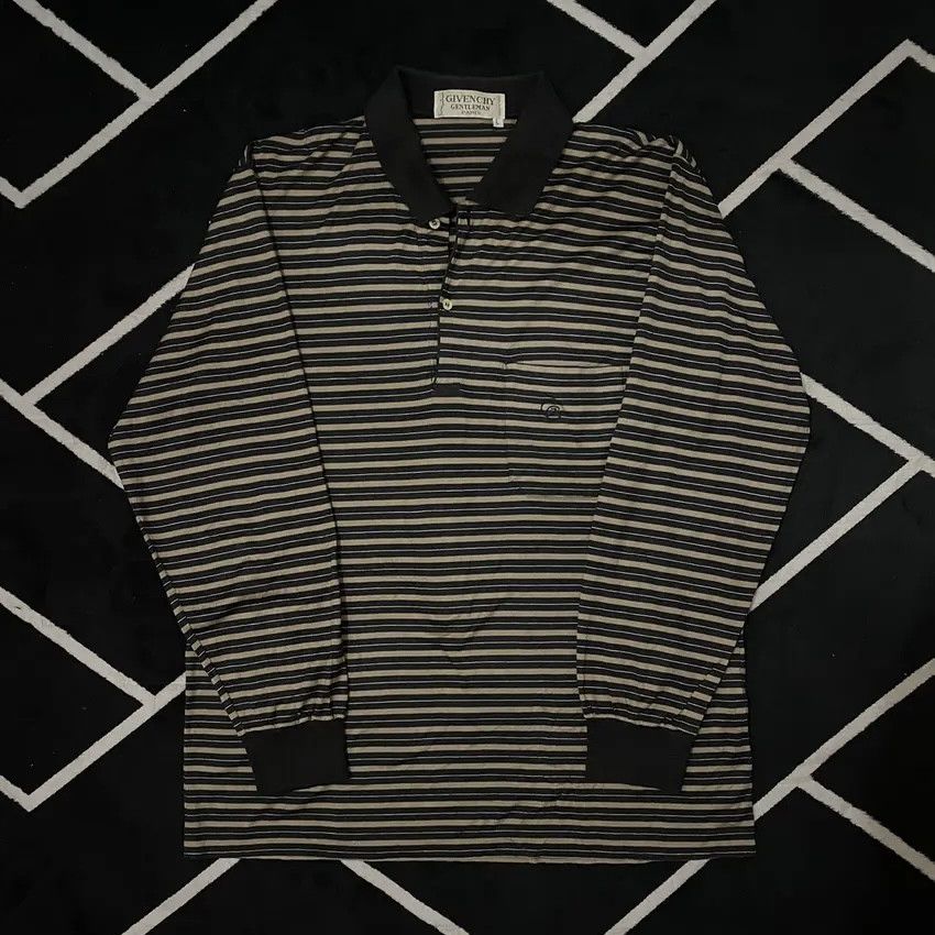 Givenchy 1970's Vintage Givenchy Stripped Longsleeve Size US L / EU 52-54 / 3 - 2 Thumbnail