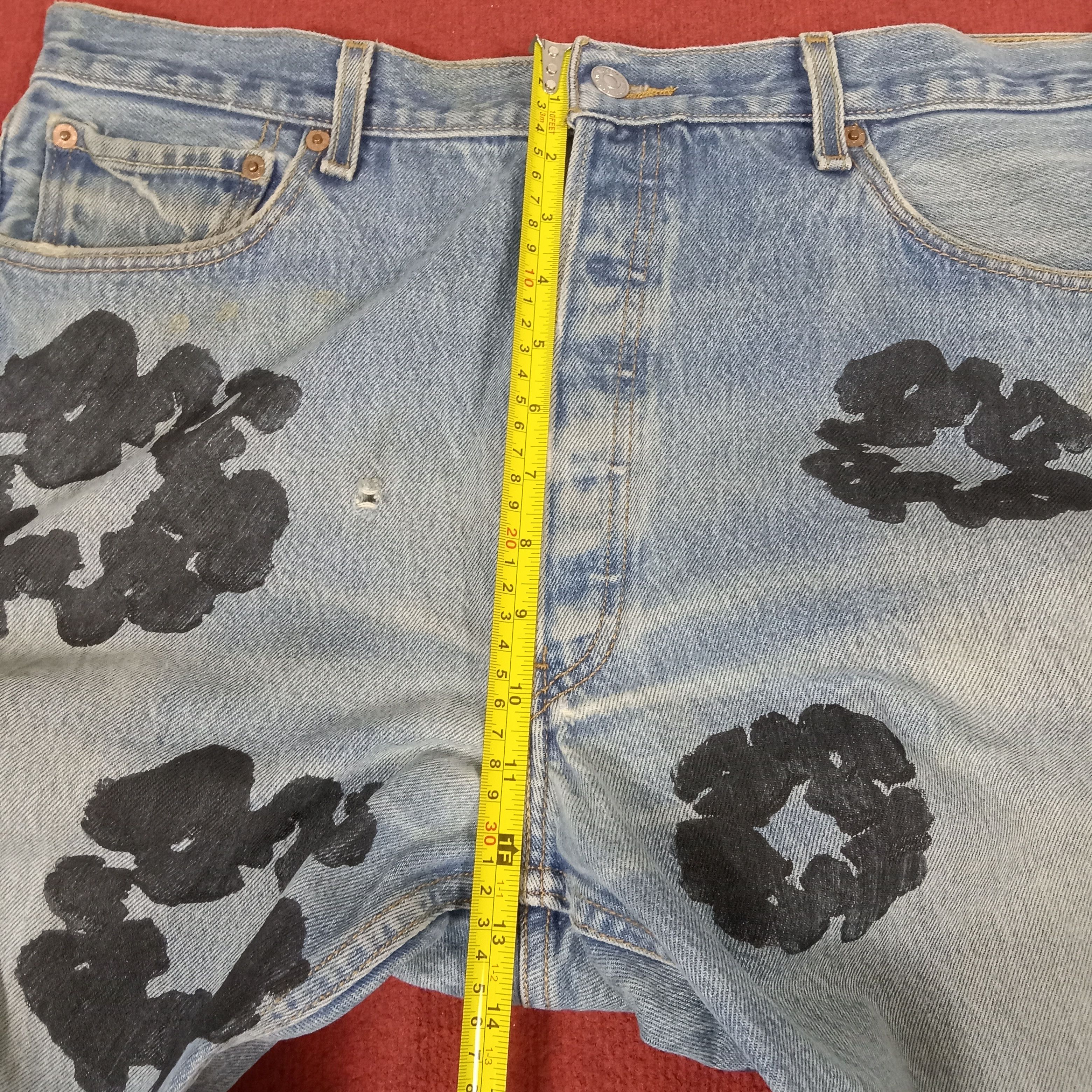 Levi's Levis Streetwear Style Custom Flowers Design Jeans Size US 37 - 8 Thumbnail