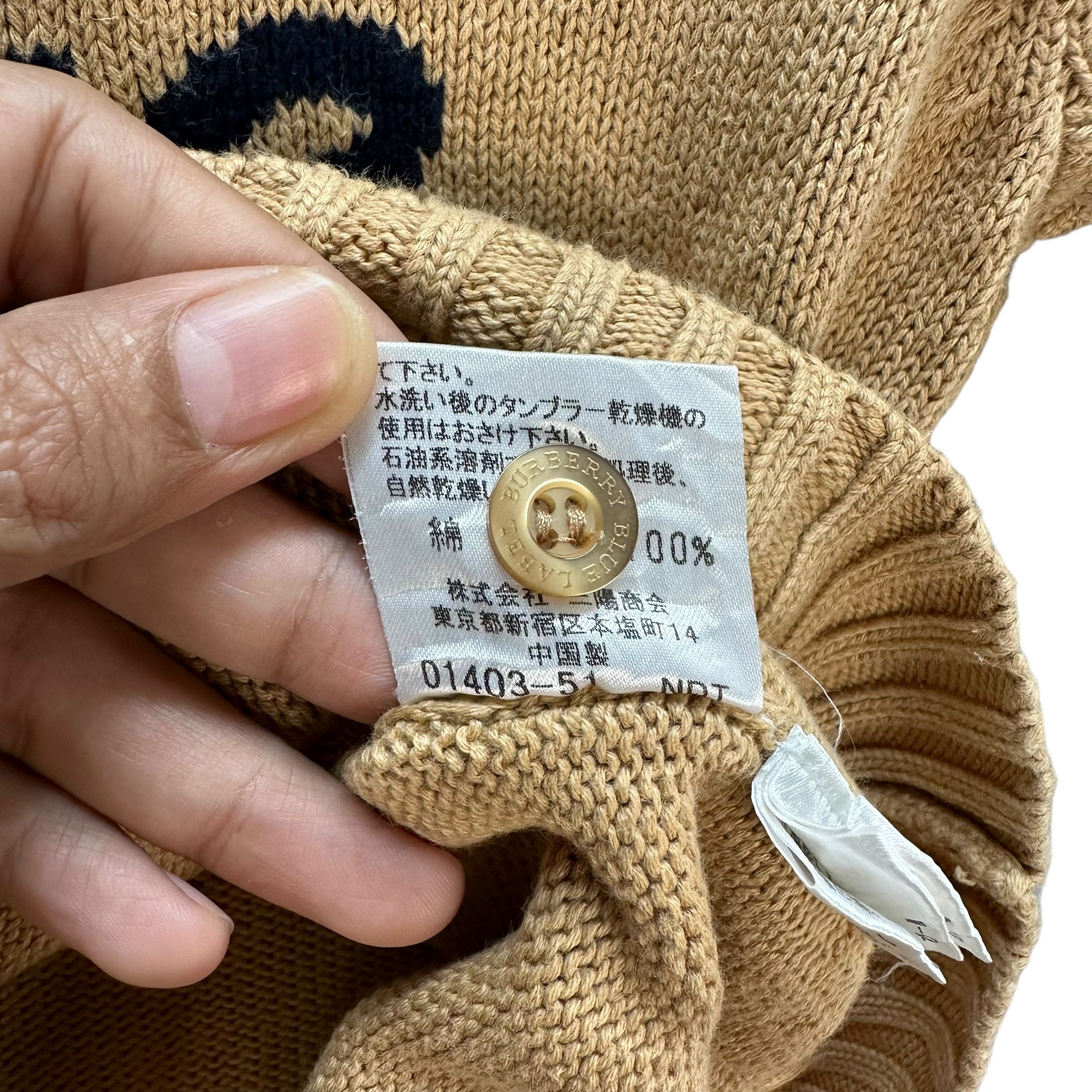 Burberry Burberry Blue Big Logo ShortSleeve Knitted Sweater #A13-0320 Size M / US 6-8 / IT 42-44 - 9 Thumbnail