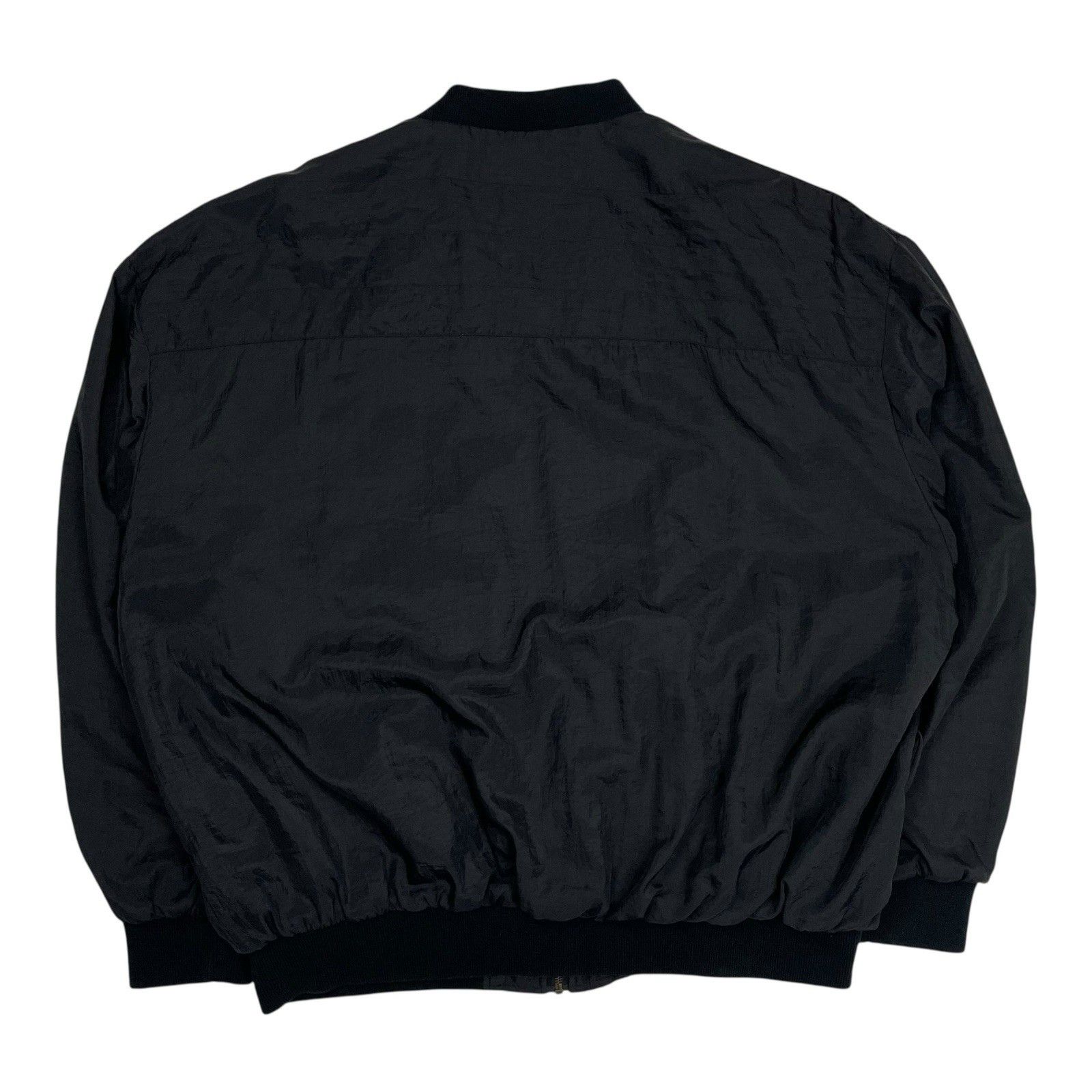 Other Vintage Alan Stuart Bomber Leather Nylon Jacket Black 90s Size US XXL / EU 58 / 5 - 2 Thumbnail