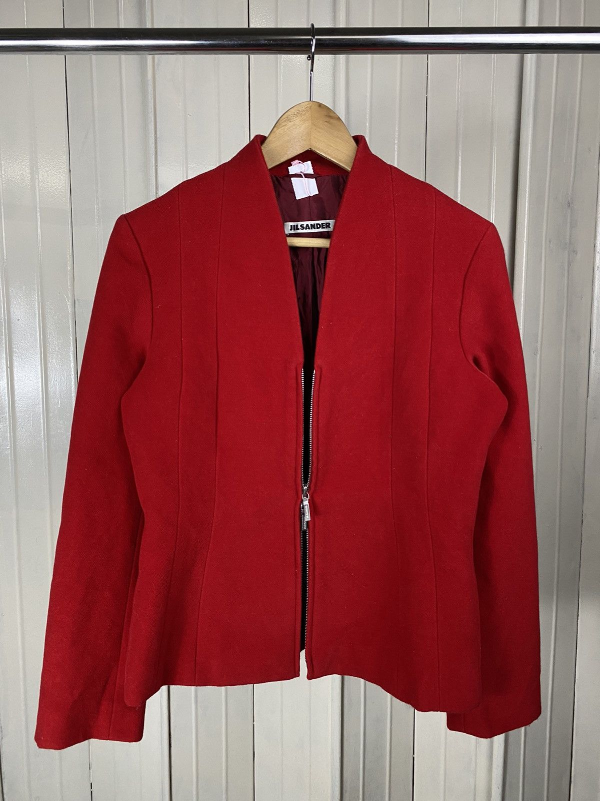 Jil Sander Archive Jil Sander Minimal Zip Jacket Wool Size 36R - 3 Thumbnail