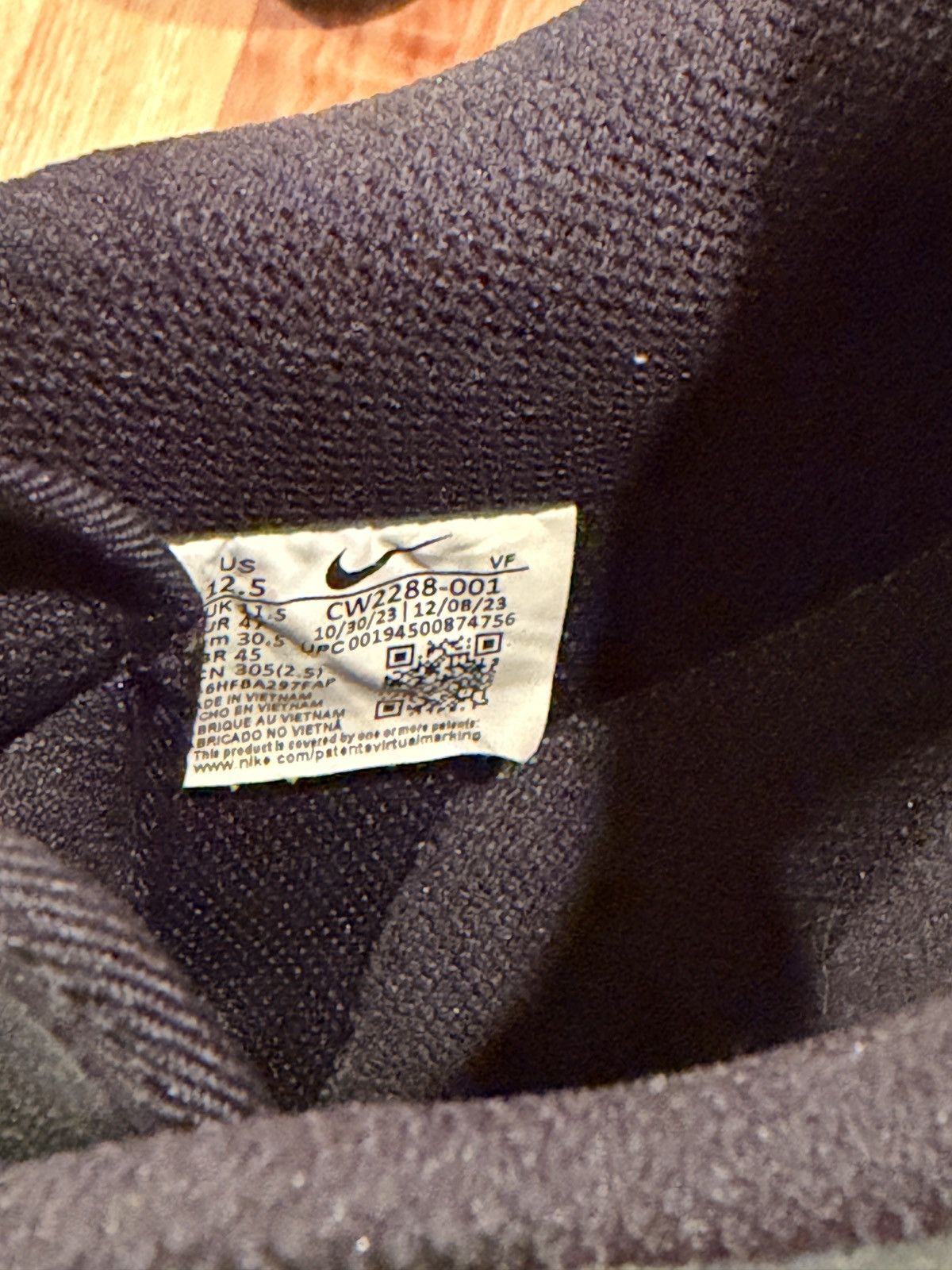 Nike Black air forces Size US 12 / EU 45 - 6 Thumbnail
