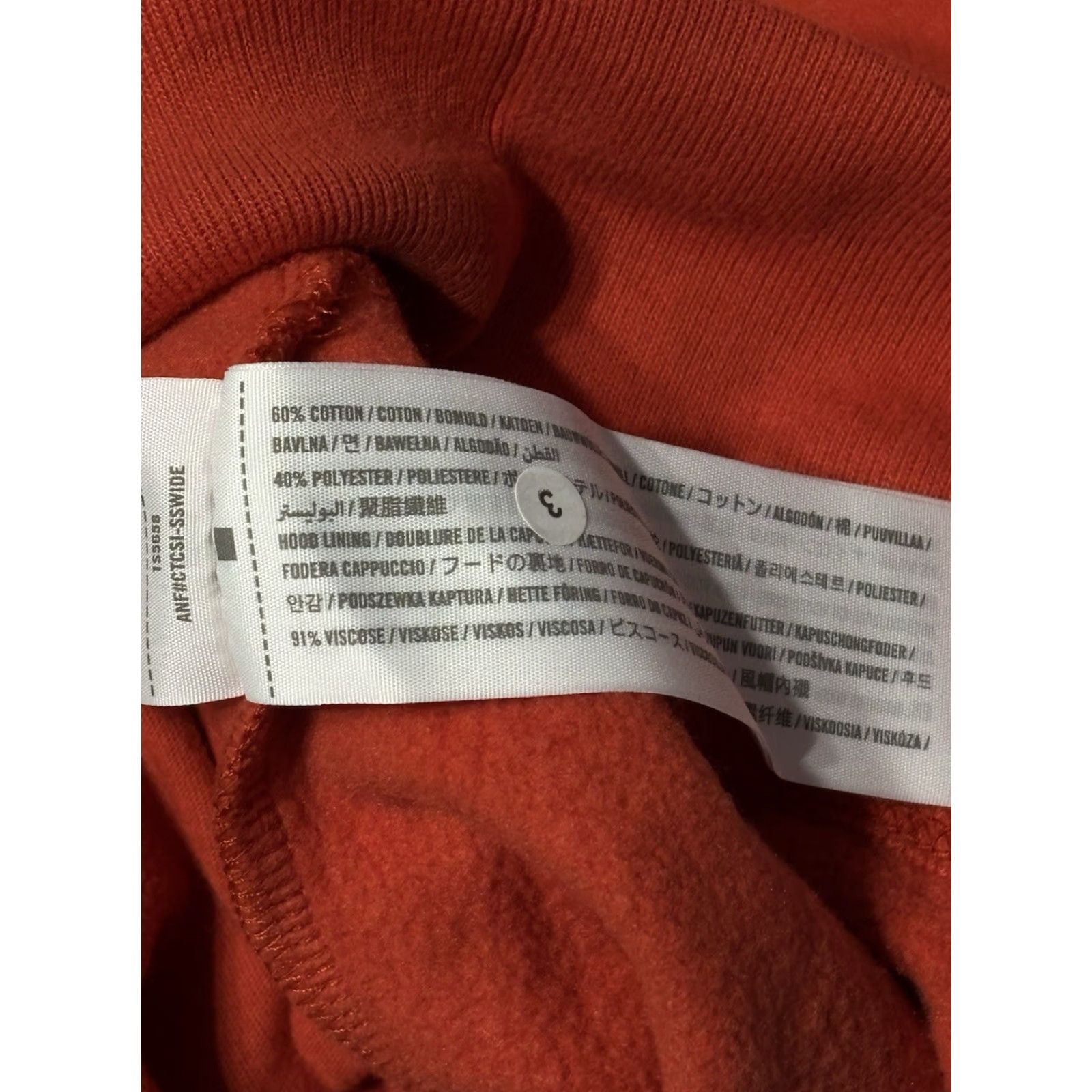 Abercrombie & Fitch Logo Hoodie NY Womens L Orange Full Zip Sweatshirt Y2K NWT