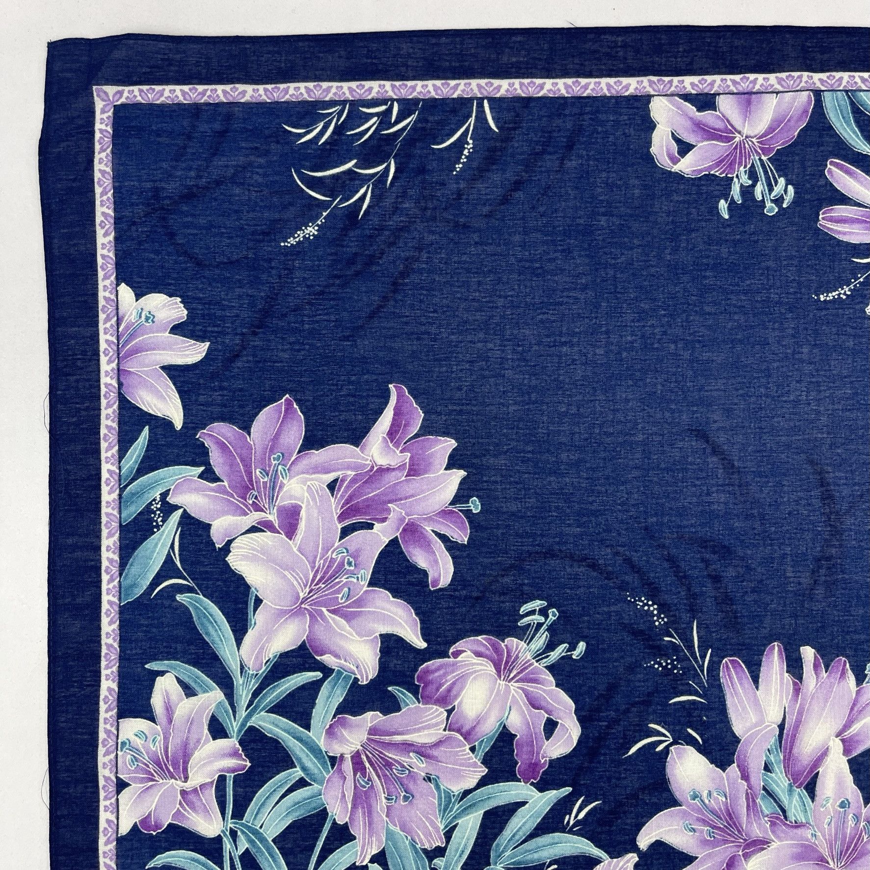 Japanese Brand Japanese Floral Handkerchief Art - 5043 Size ONE SIZE - 3 Thumbnail