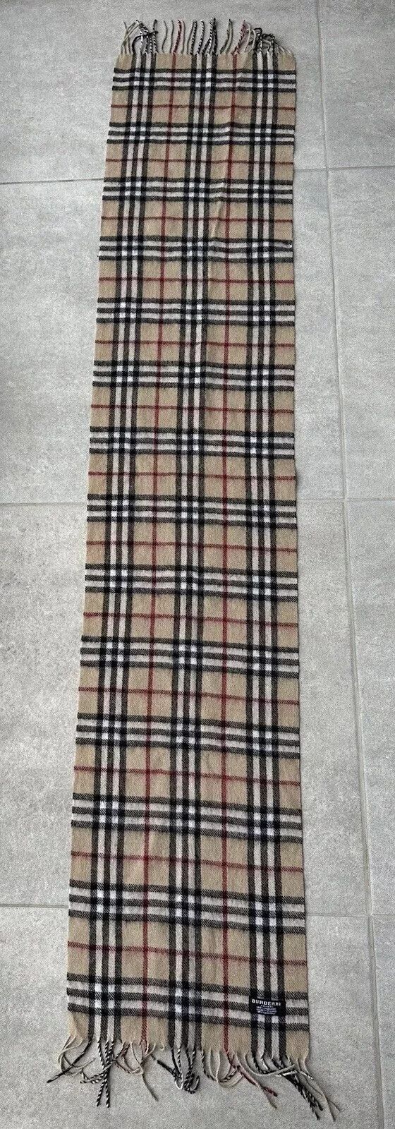 Burberry BURBERRY VINTAGE 100 % CASHMERE SCARF NOVA CHECK 163x33 cm Size ONE SIZE - 4 Thumbnail