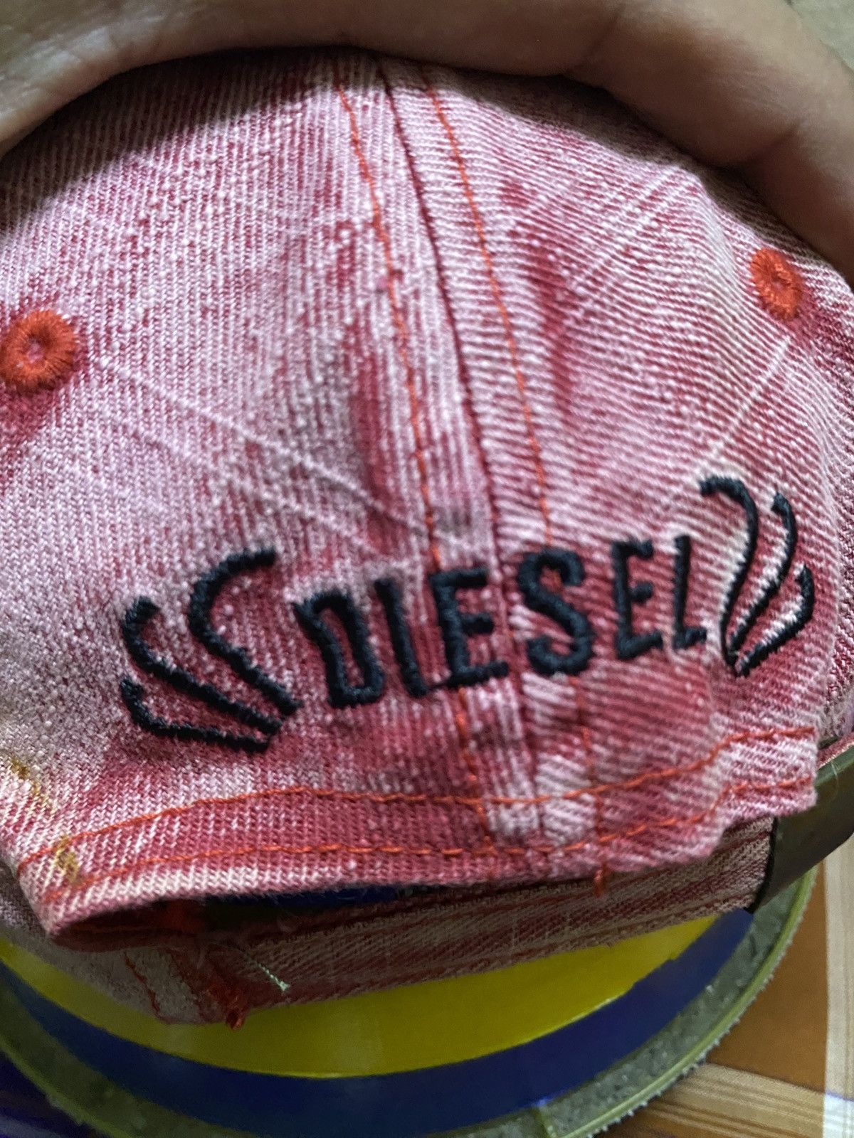 Diesel Diesel Vintage Cap Avant Garde Distressed Acid Wash Hat Size ONE SIZE - 4 Thumbnail