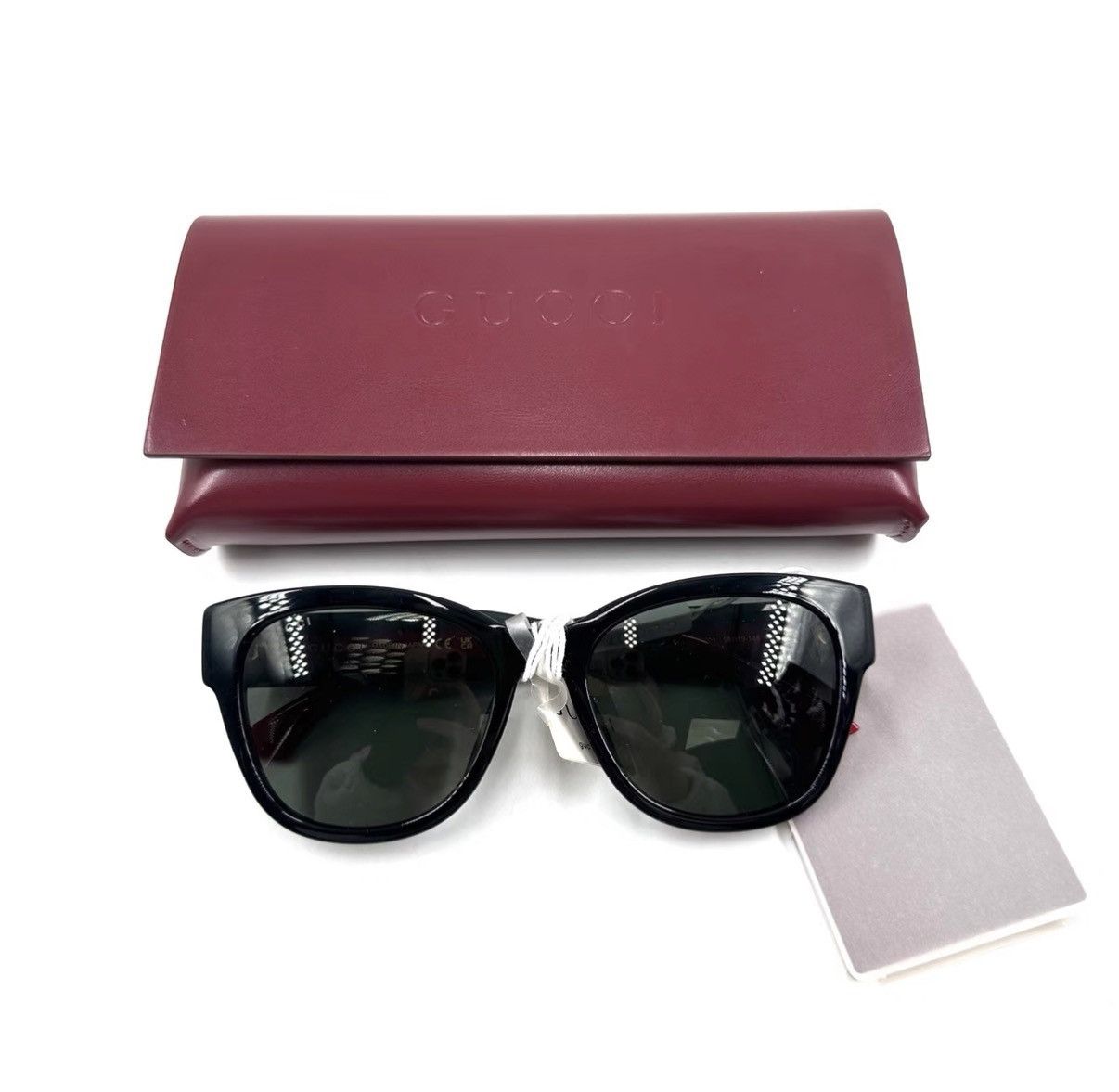 Gucci Gucci Red-Green Stripe Wide Temple Sunglasses K12 Size ONE SIZE - 1 Thumbnail