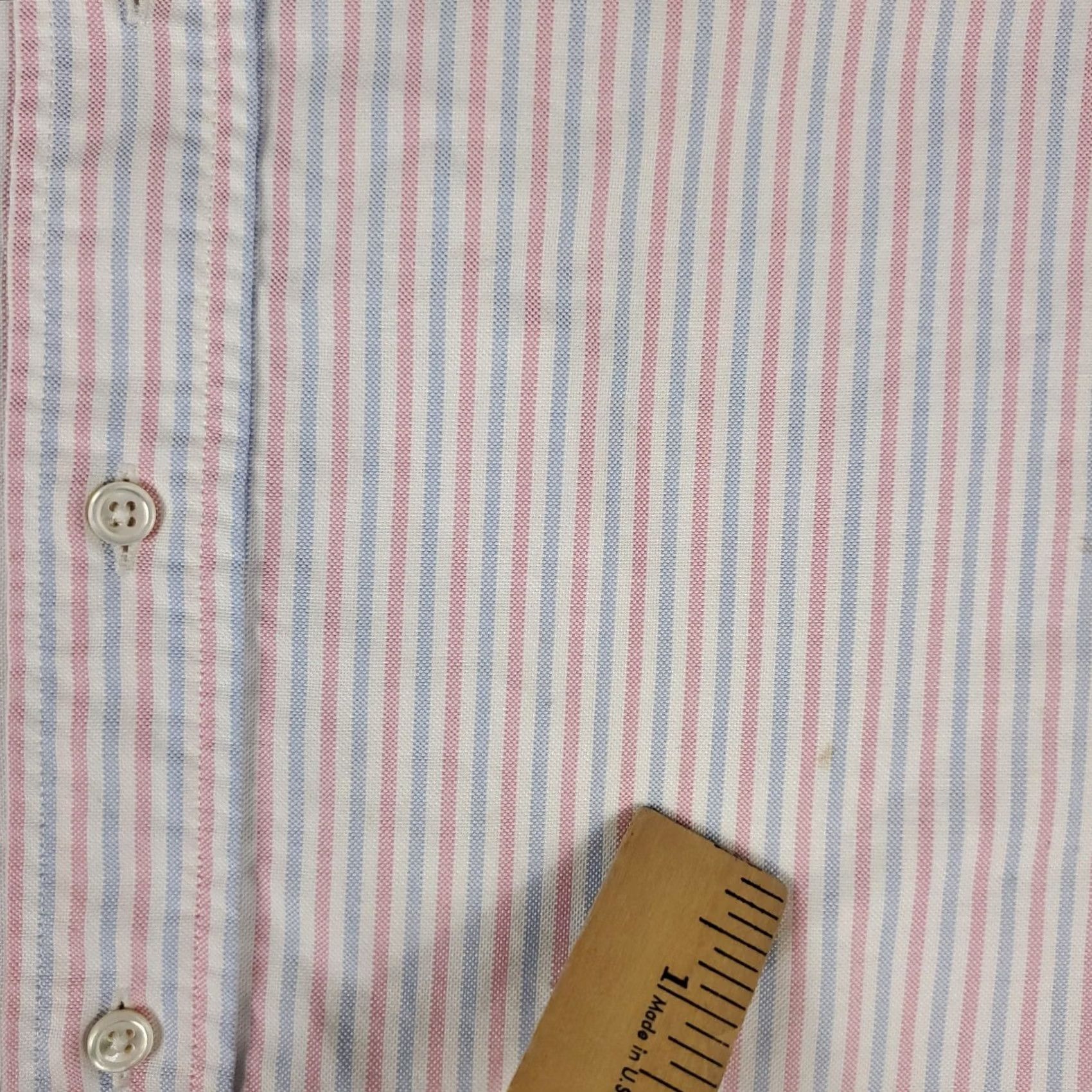 Brooks Brothers Brooks Brothers Shirt Mens 17 Pink Striped Regent Dress Button Up Long Sleeve Regular Cotton 100% Mens Dress Shirt Size 46R - 3 Thumbnail