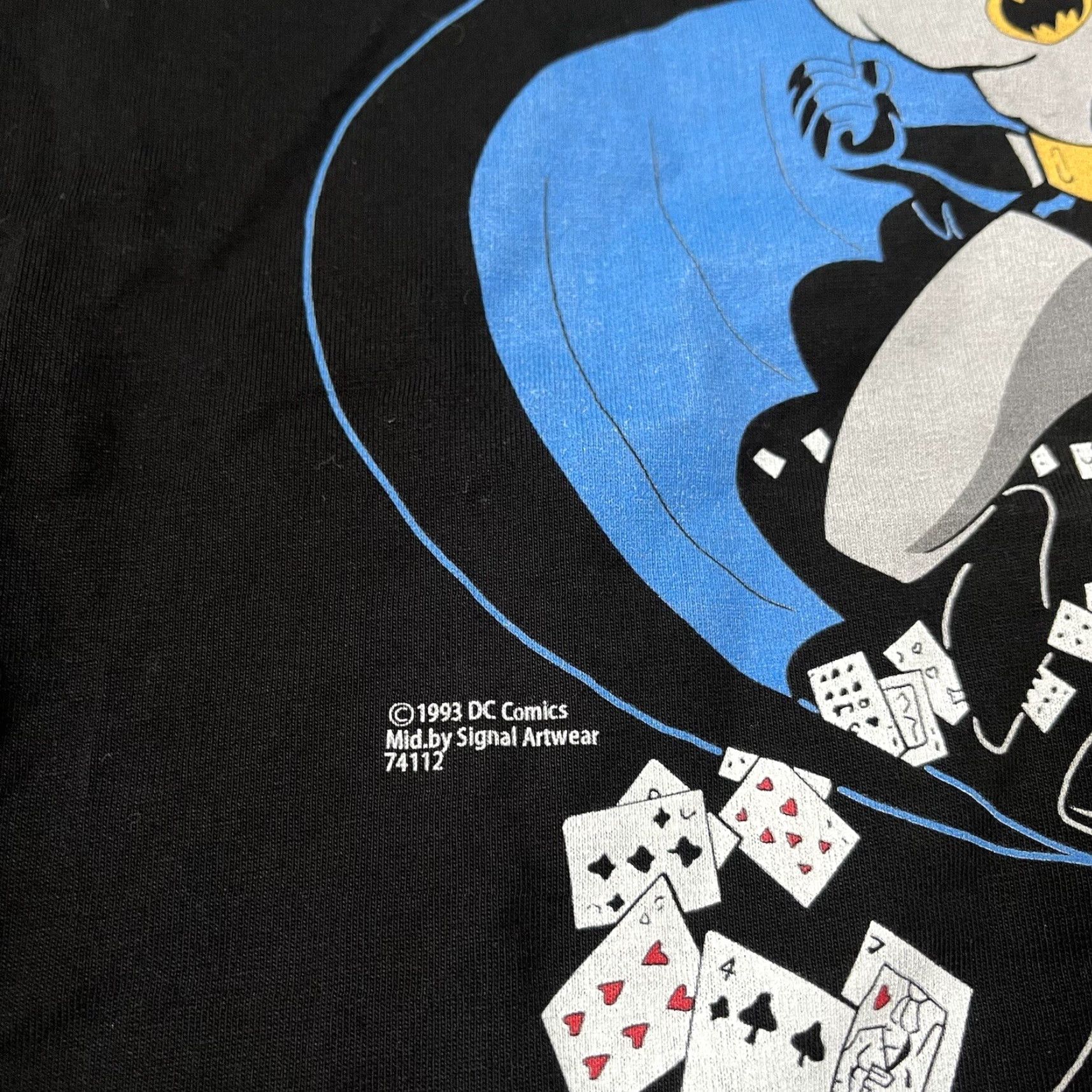 DC Comics VINTAGE Batman The Animated Series DC Comics T-Shirt Mens Medium Short Sleeve Black Joker Comic 1993 Size US M / EU 48-50 / 2 - 4 Thumbnail