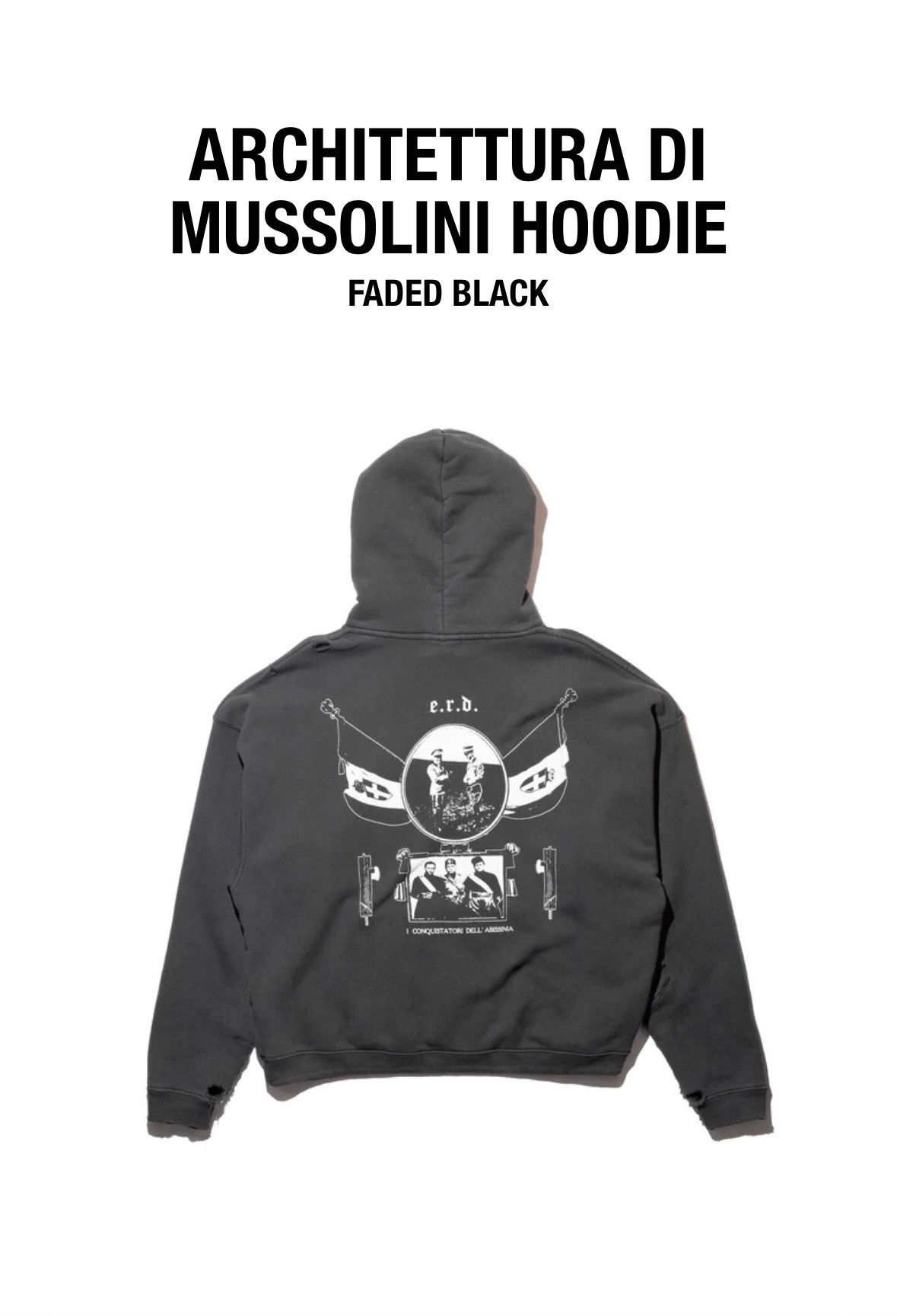 Enfants Riches Deprimes ERD ARCHITETTURA DI MUSSOLINI HOODIE Size US M / EU 48-50 / 2 - 2 Thumbnail