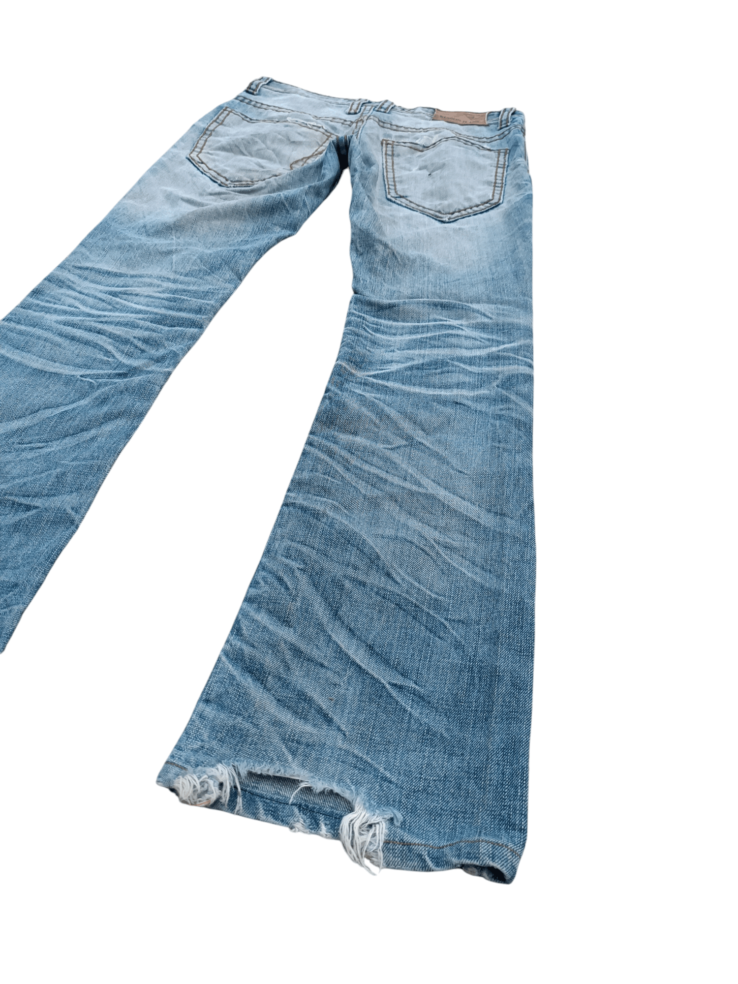 If Six Was Nine × Japanese Brand × Le Grande Bleu (L.G.B.) FLARED🔥Japanese Brand Kesson Distressed Whiskers Denim E192 Size US 31 - 17 Thumbnail