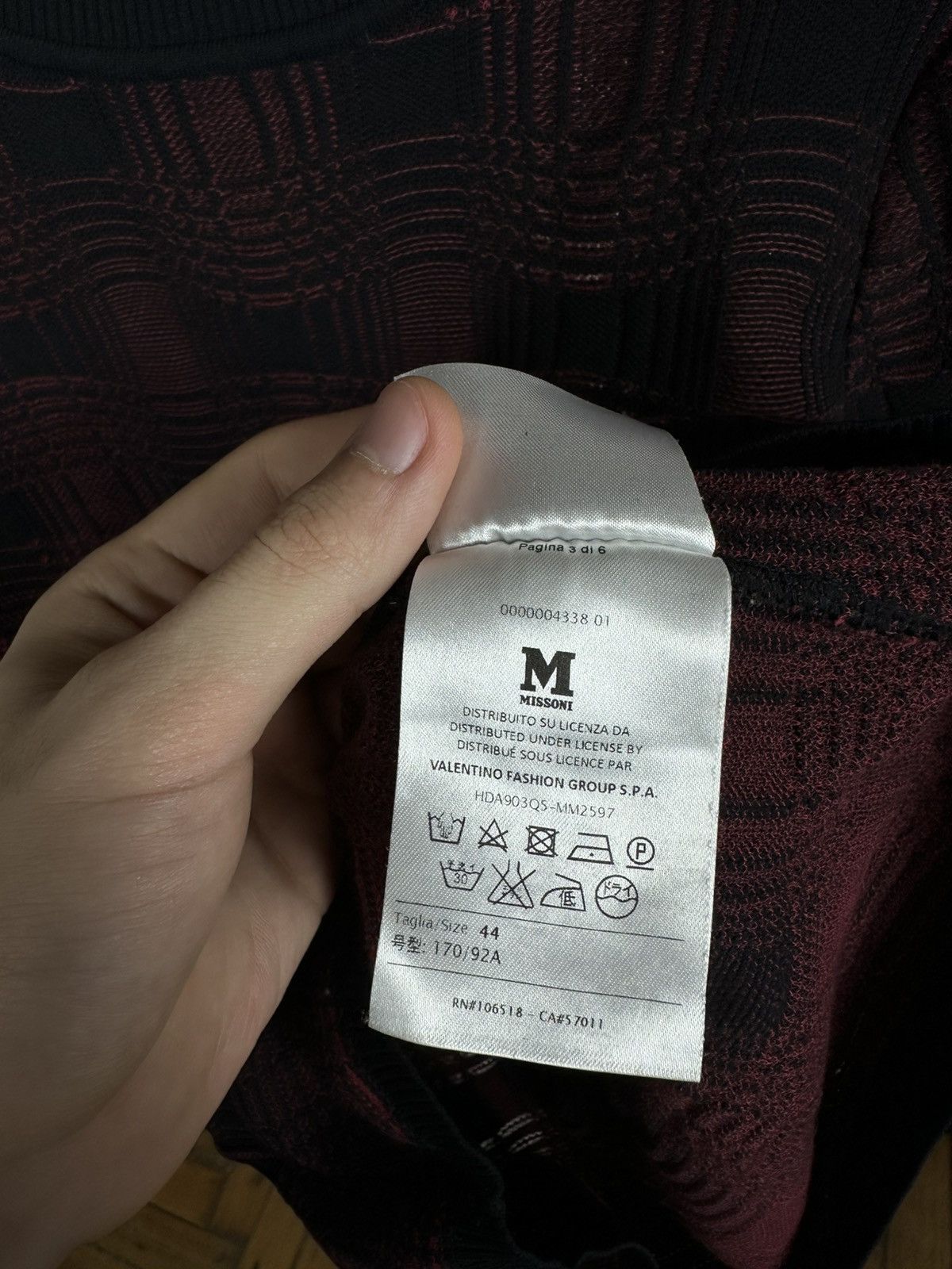 Missoni Missoni Top T-Shirt Check Pattern Size M / US 6-8 / IT 42-44 - 10 Thumbnail