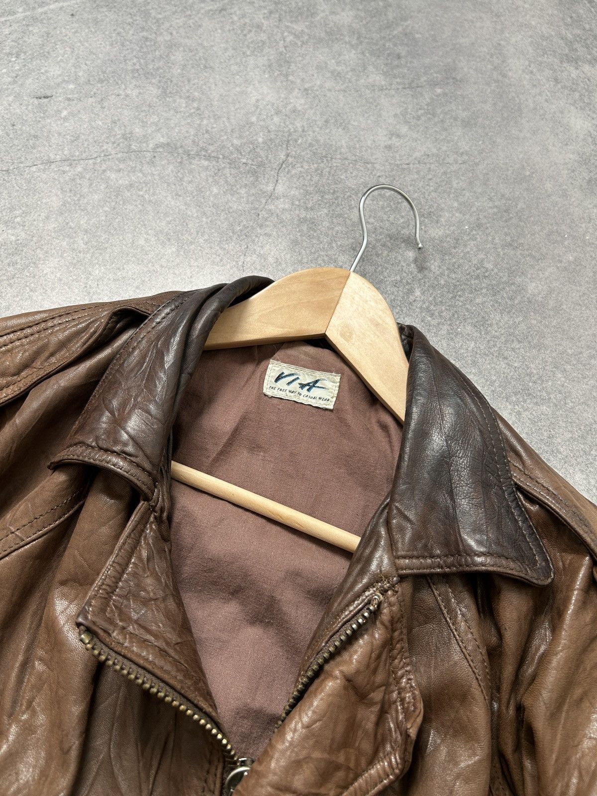 Genuine Leather Vintage Avant-garden multi-pocket jacket mens 90s Size US S / EU 44-46 / 1 - 6 Thumbnail