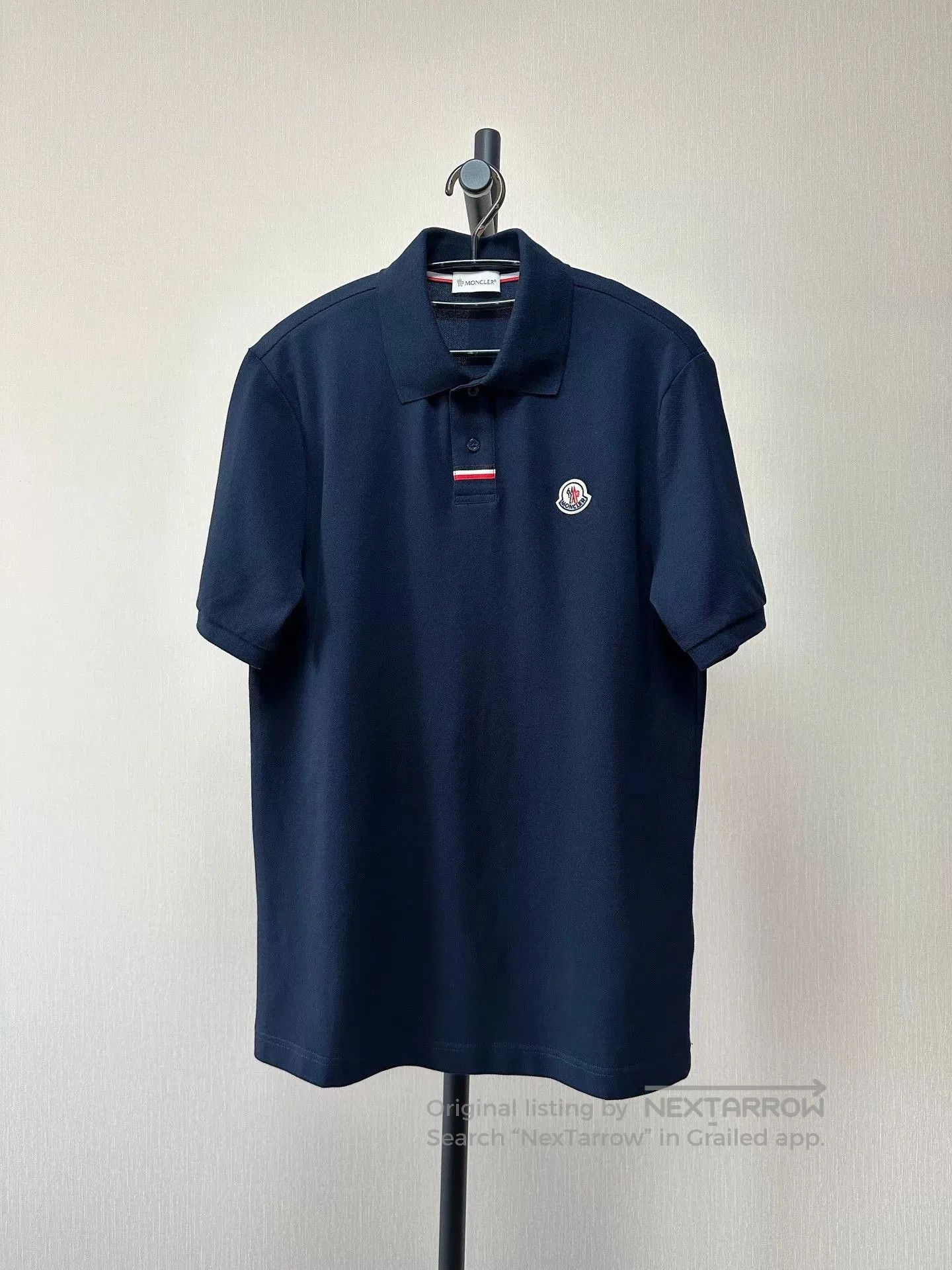 Moncler Dark Blue Short-Sleeve T-Shirt.