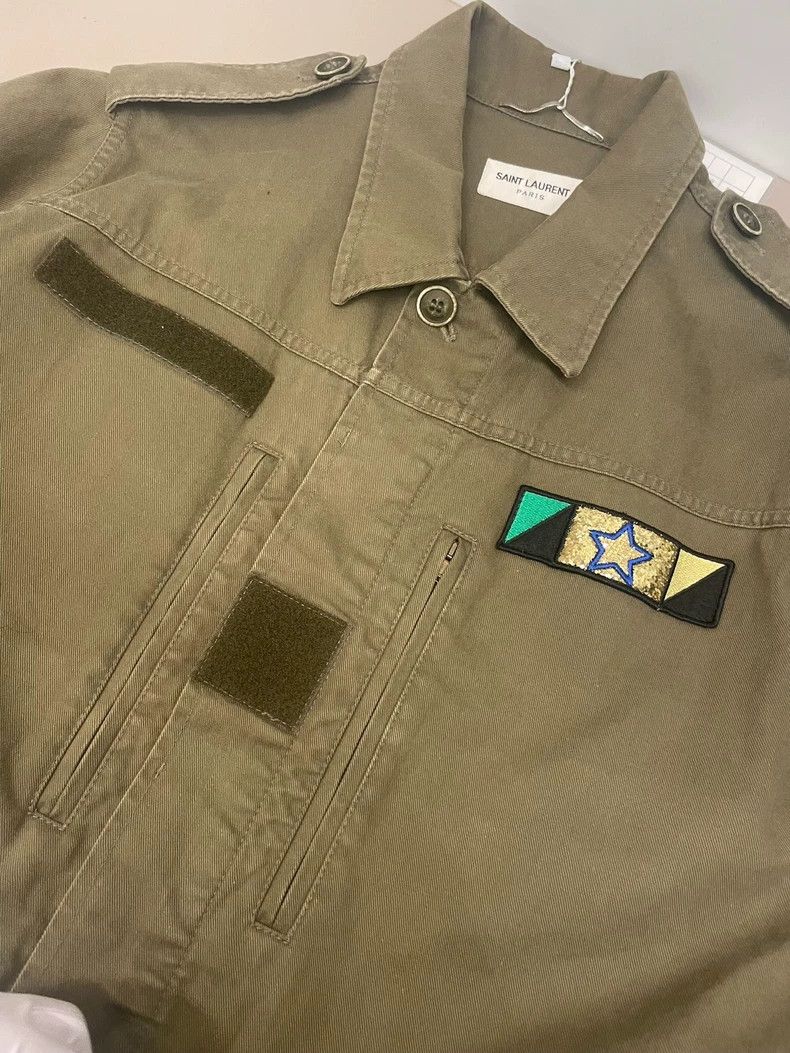 Yves Saint Laurent Saint Laurent Army green cotton midi jacket 2502-Nextarrow Size US M / EU 48-50 / 2 - 8 Thumbnail