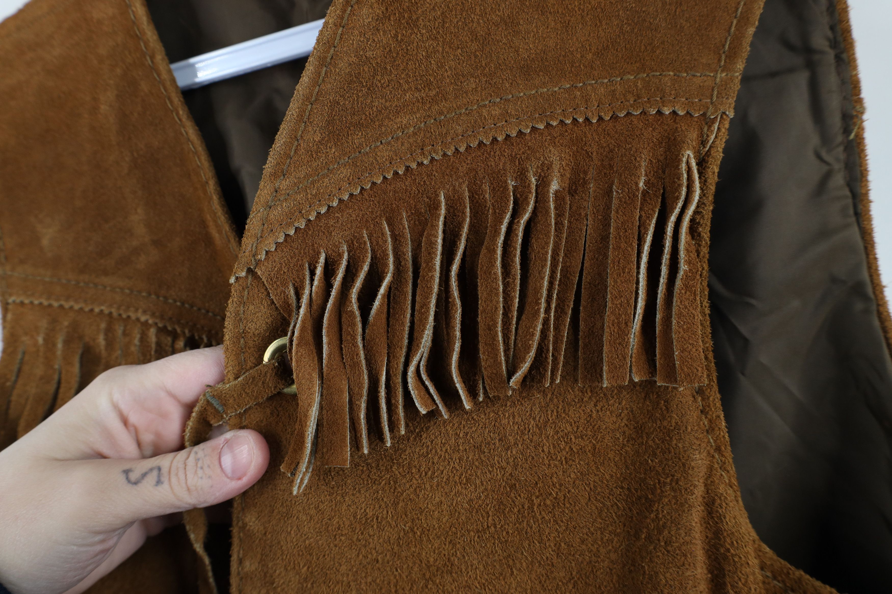 Vintage Vintage 60s 70s Brill Bros Fringed Suede Leather Vest USA Size US S / EU 44-46 / 1 - 6 Thumbnail