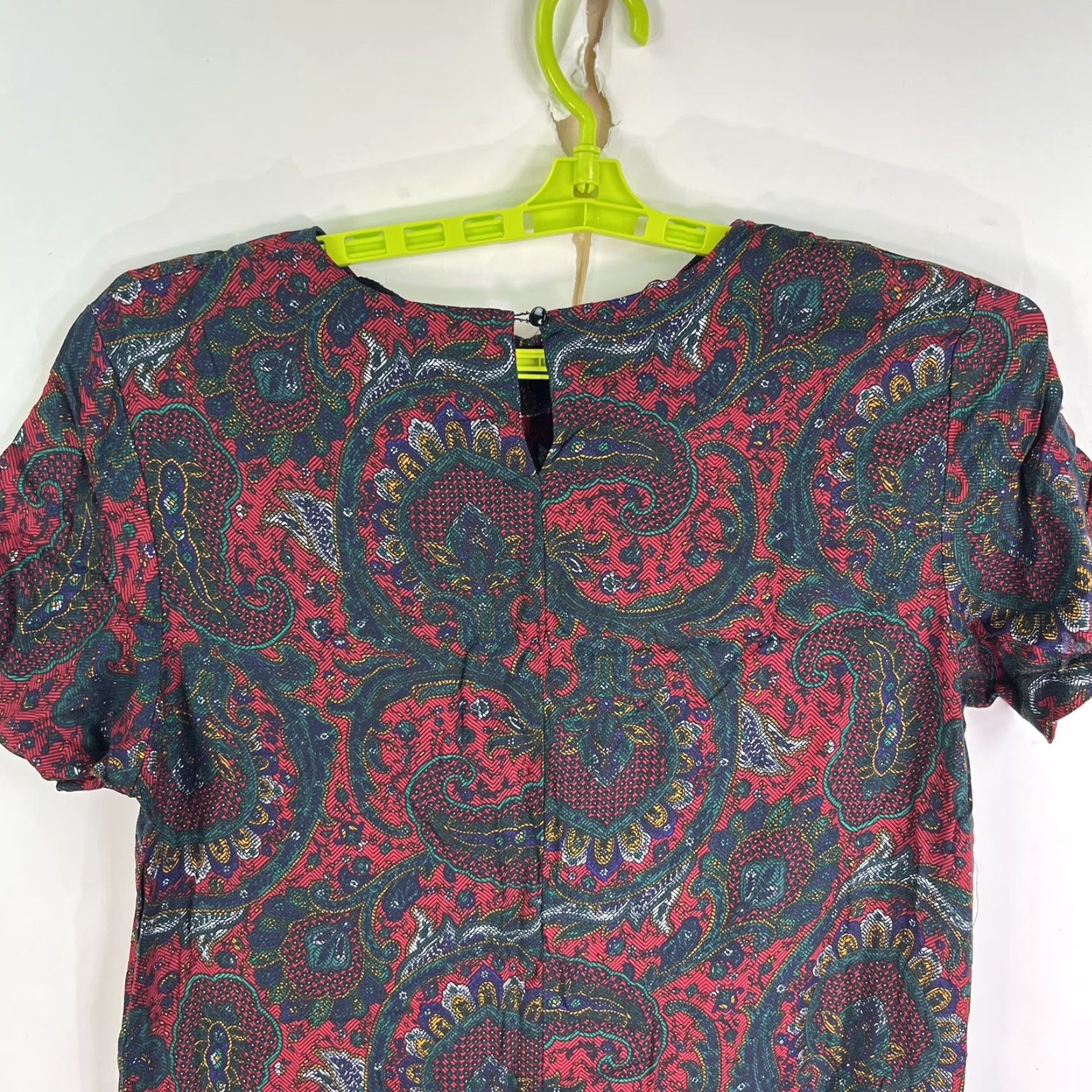 Vintage VINTAGE True Vintage Floral Paisley Pleated Drop Waist Dress Women's Size 14 Red Size XL / US 12-14 / IT 48-50 - 6 Thumbnail