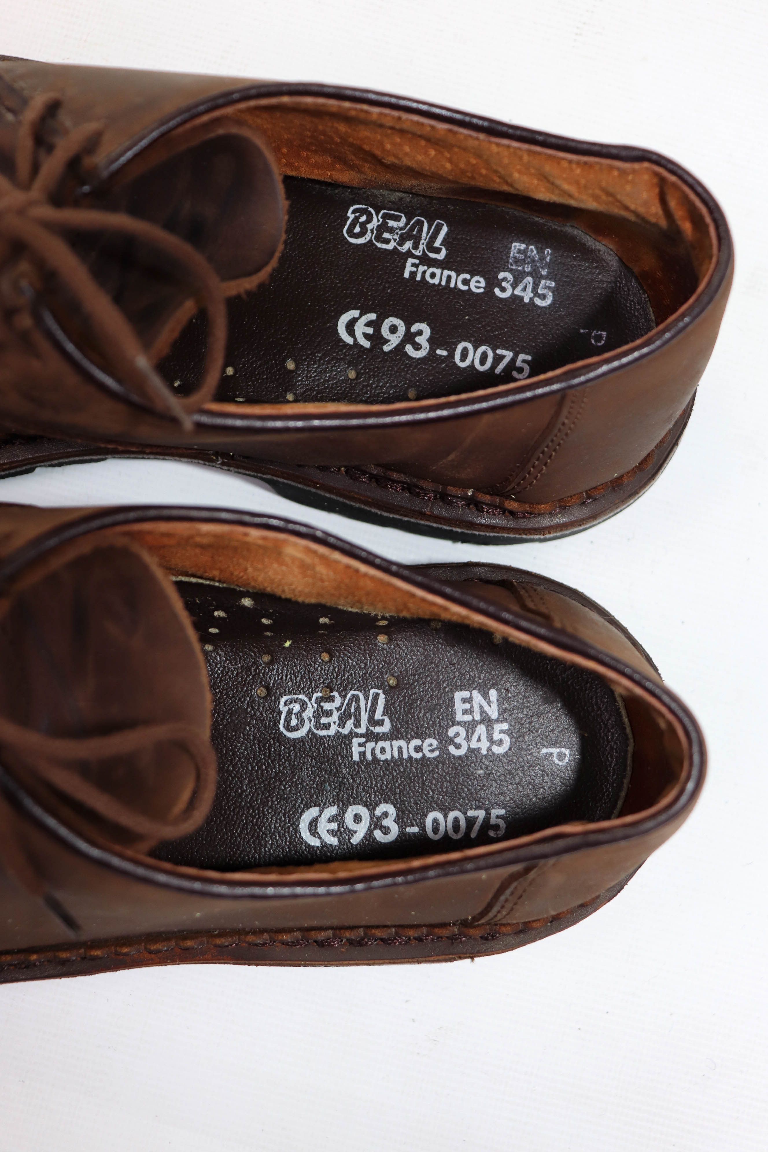 Vintage Beal France Vintage Brown Leather Moc Toe Derby Shoes Size US 9.5 / EU 42-43 - 9 Thumbnail
